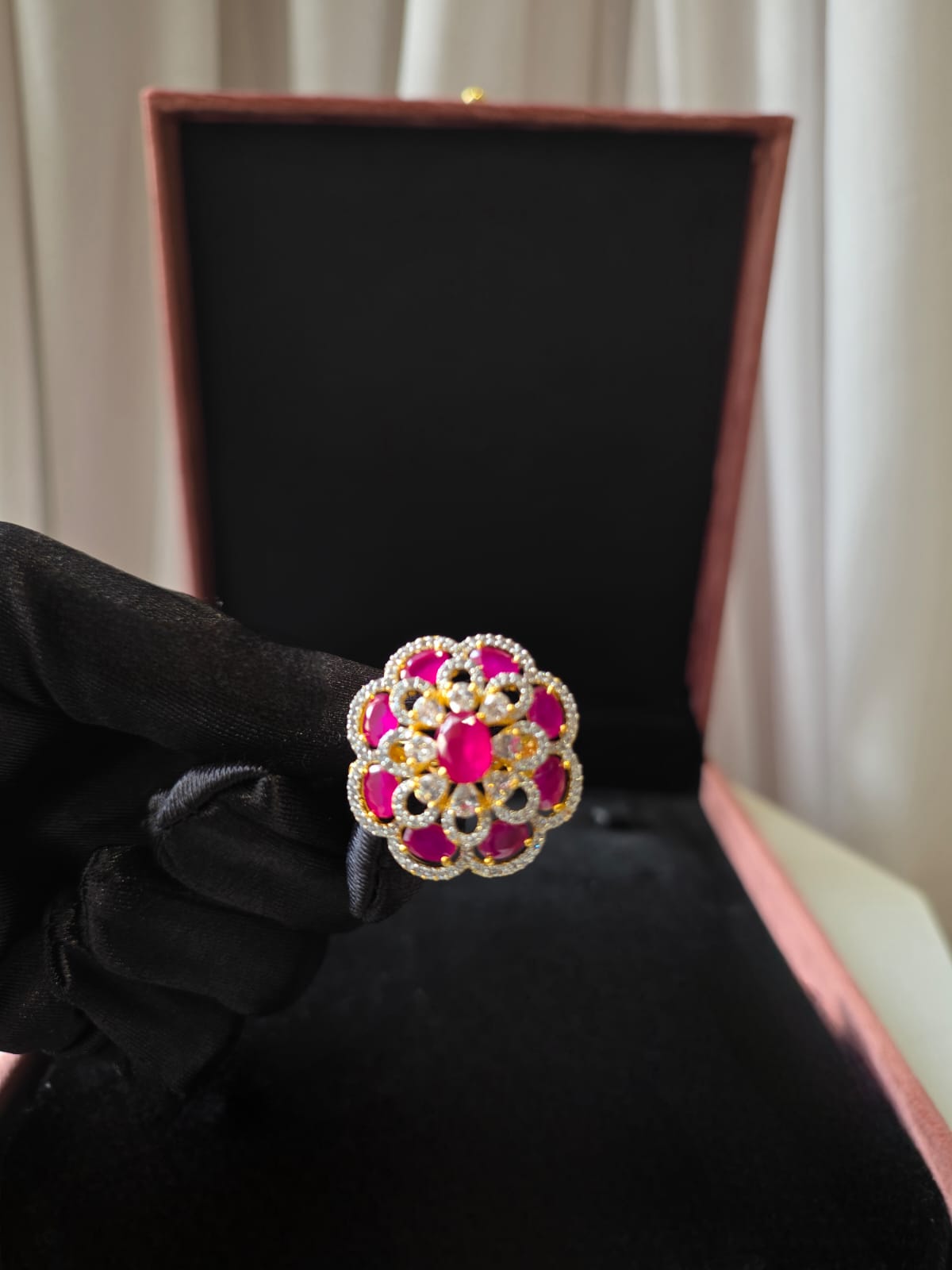 Gulrukh Ruby Bloom Ring