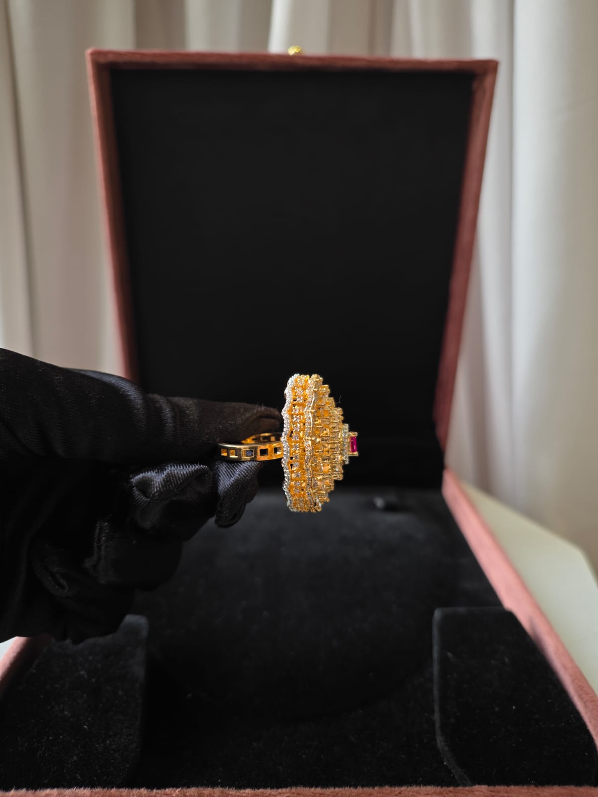 Ruhani Ruby Filigree Ring