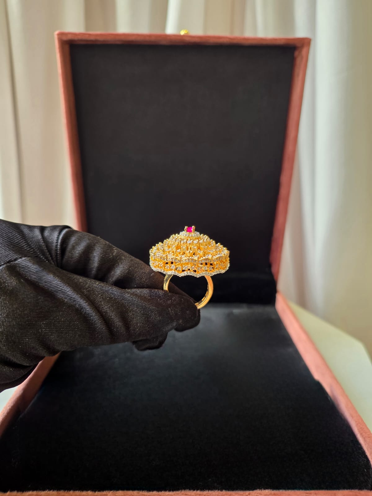 Ruhani Ruby Filigree Ring