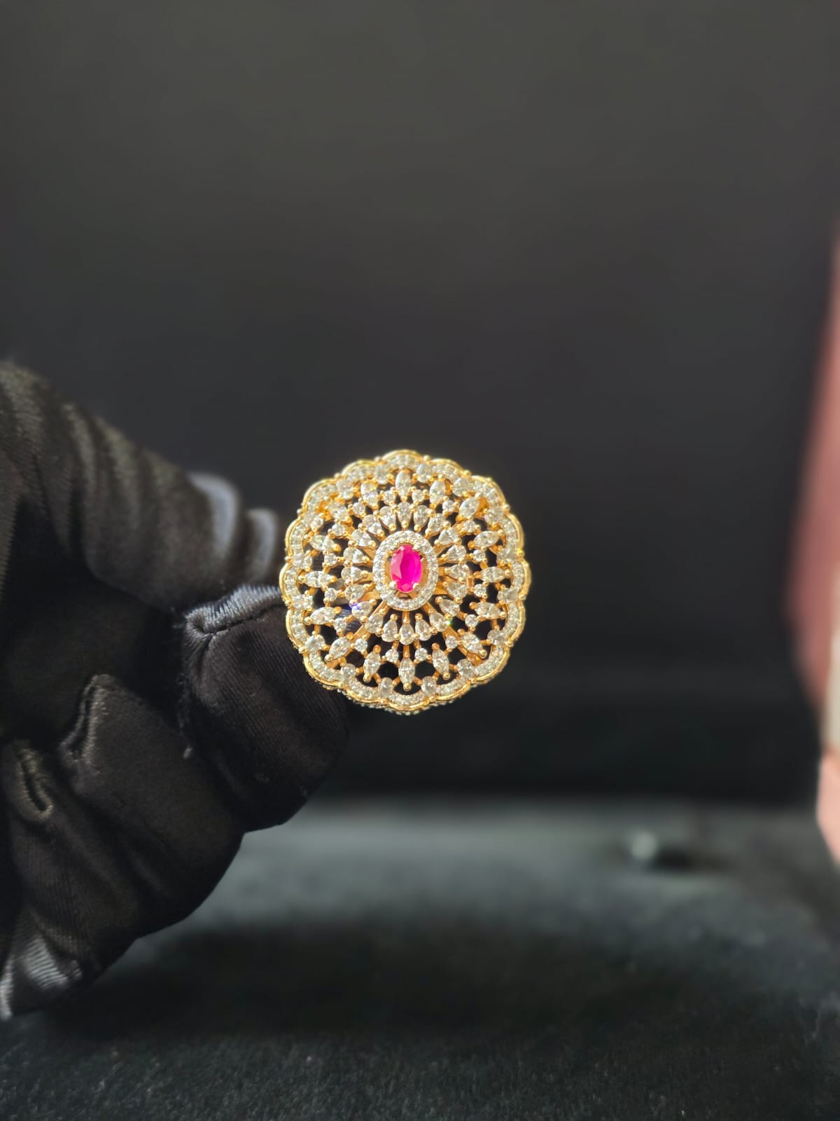 Ruhani Ruby Filigree Ring