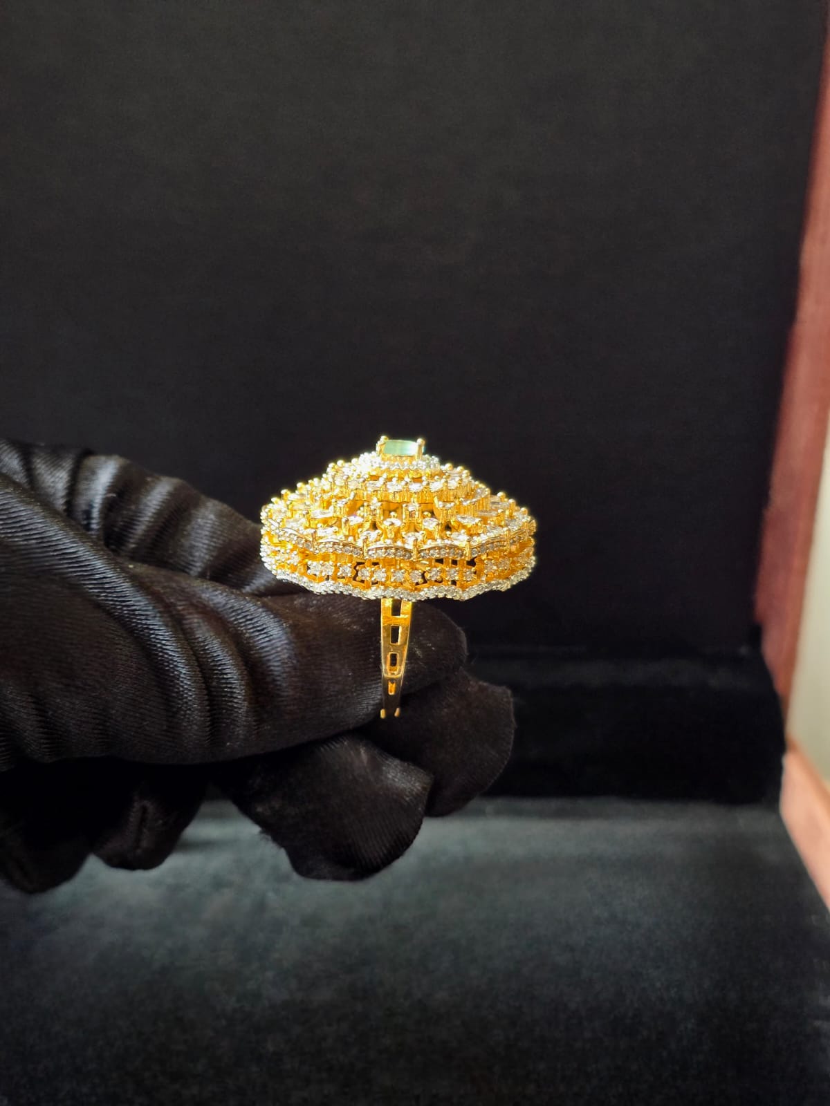 Ruhani Mint Filigree Ring