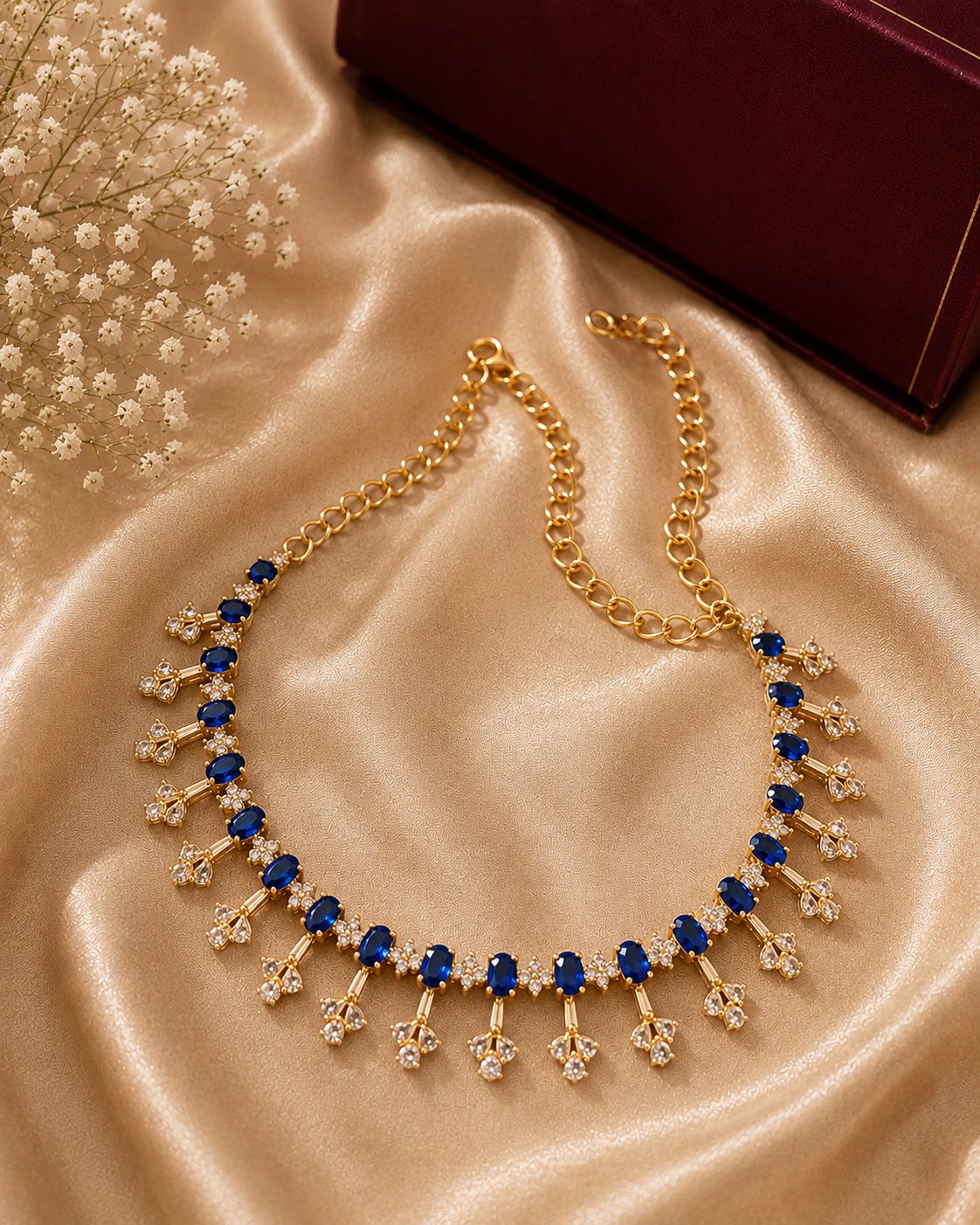 Sapphire Blossom Necklace