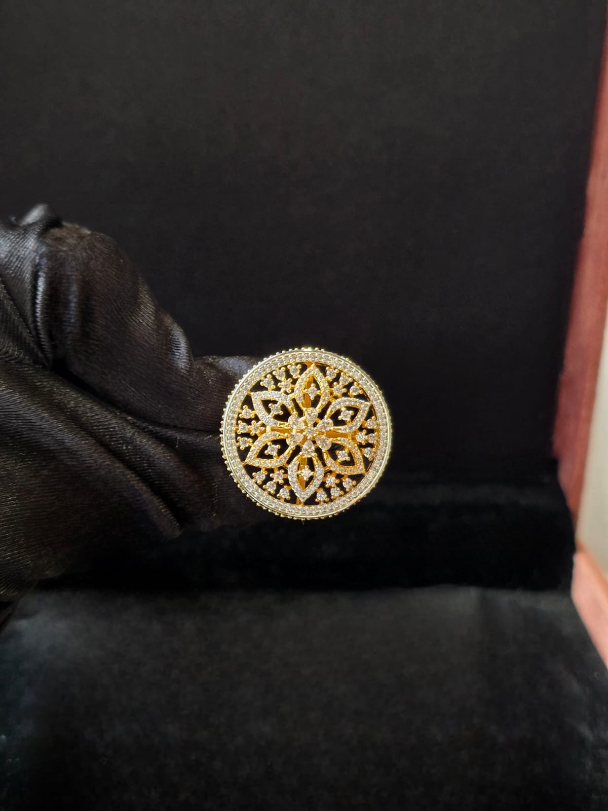 Zariya Floral Lattice Ring