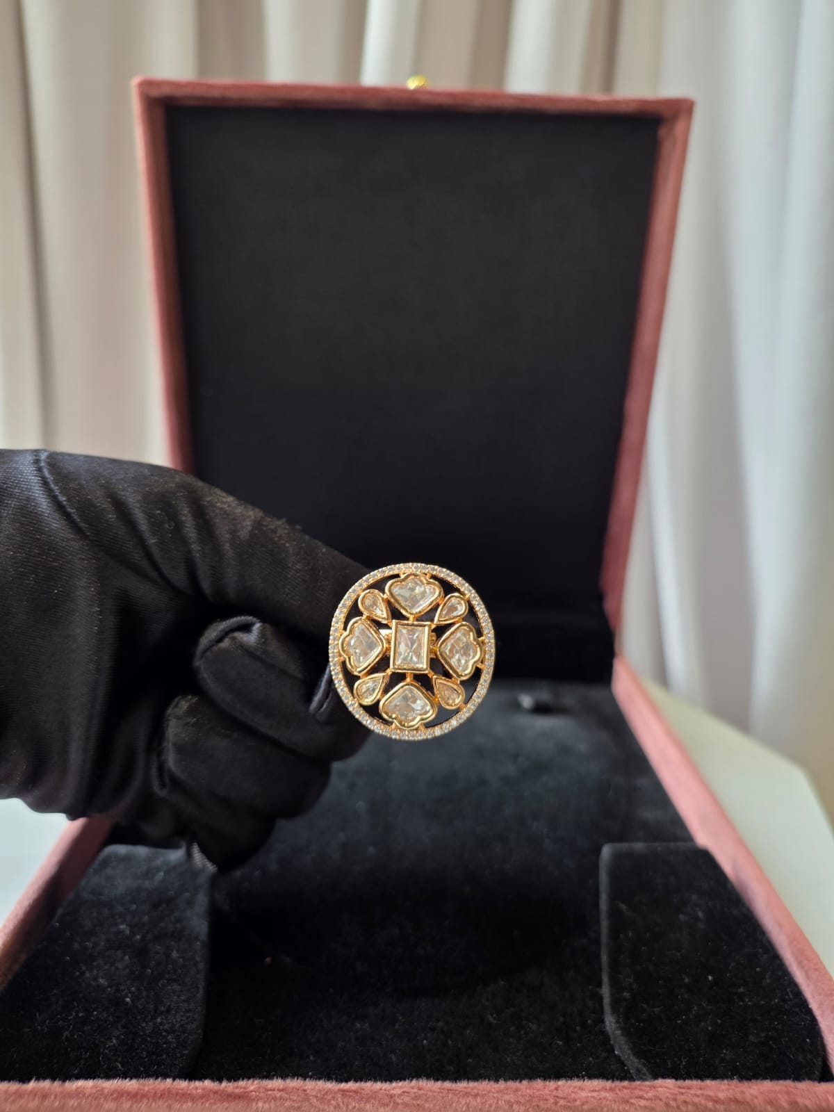 Elara Crystal Cocktail Ring