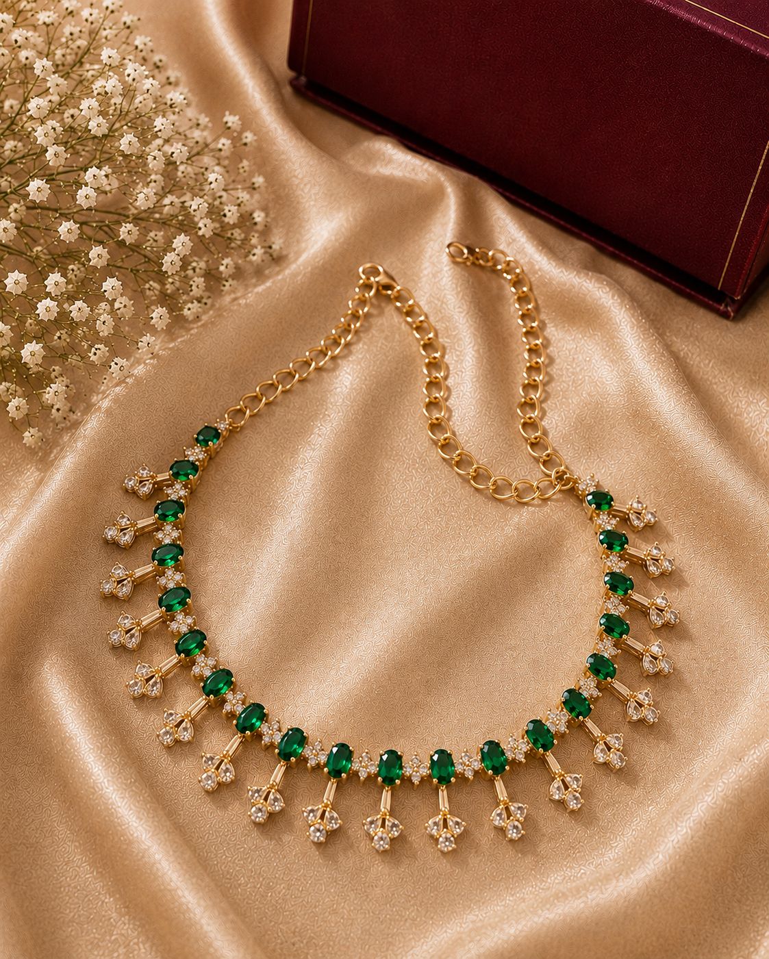 Emerald Blossom Necklace