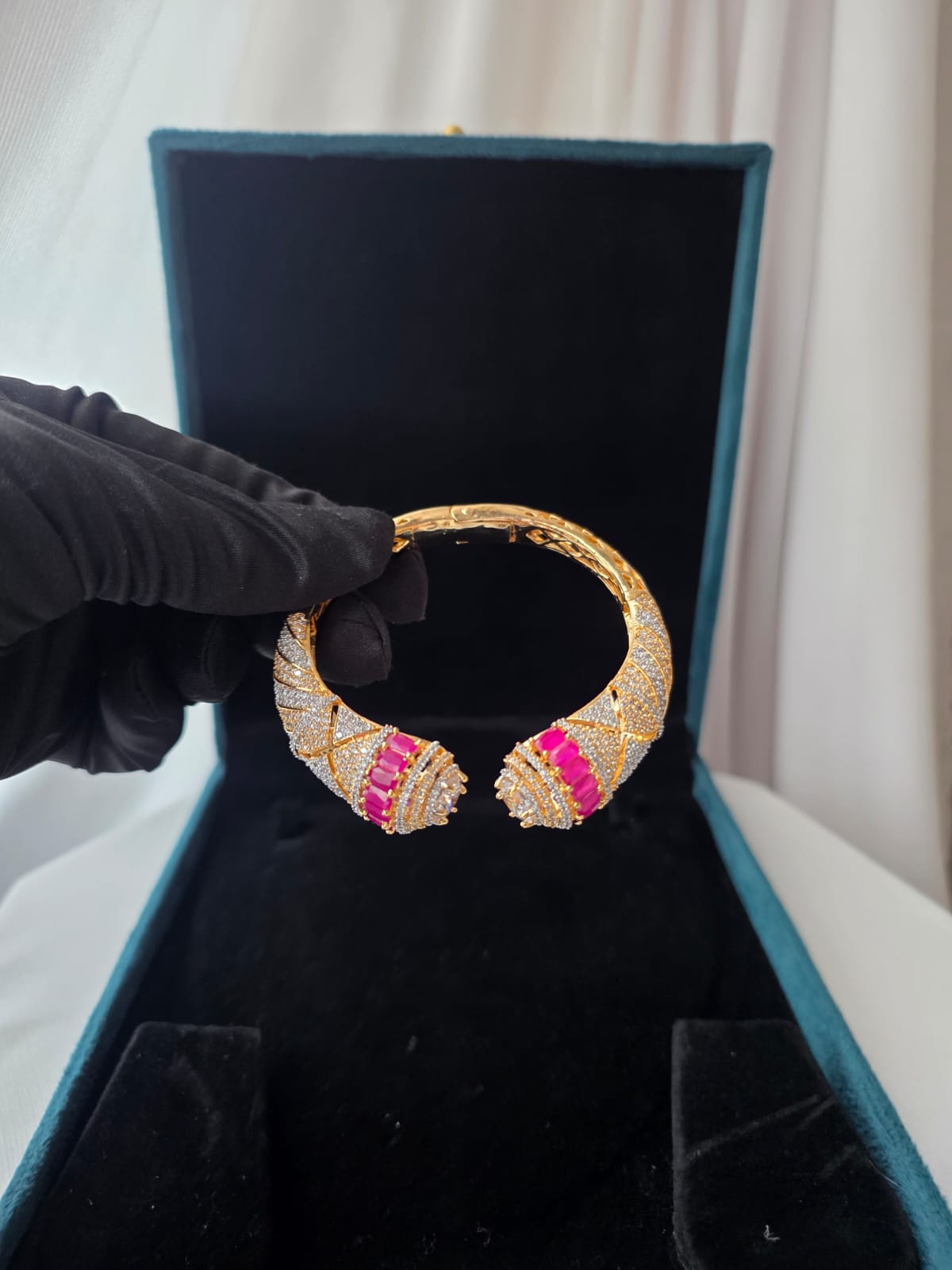 Ruby Crown Openable Statement Kada