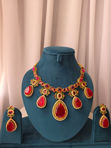 Ruby Sabyas Heritage Necklace Set