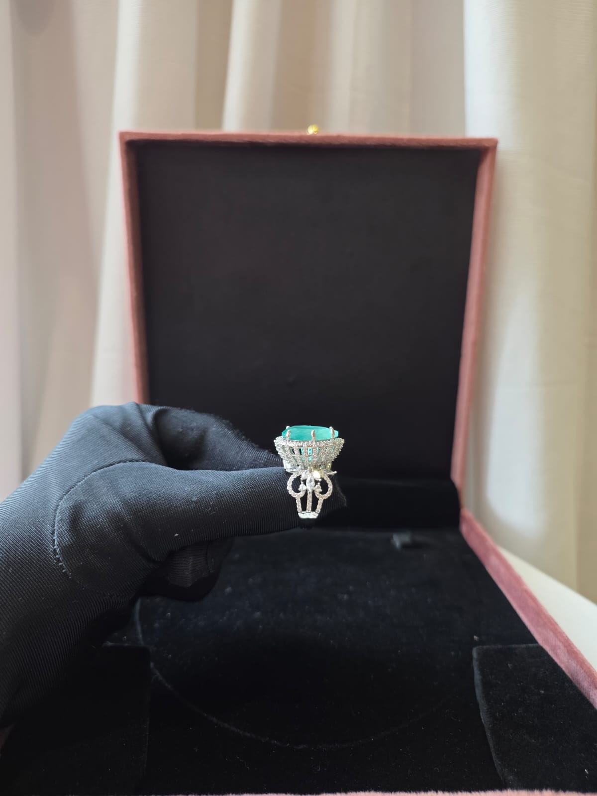 Mint Teardrop Luxe Ring