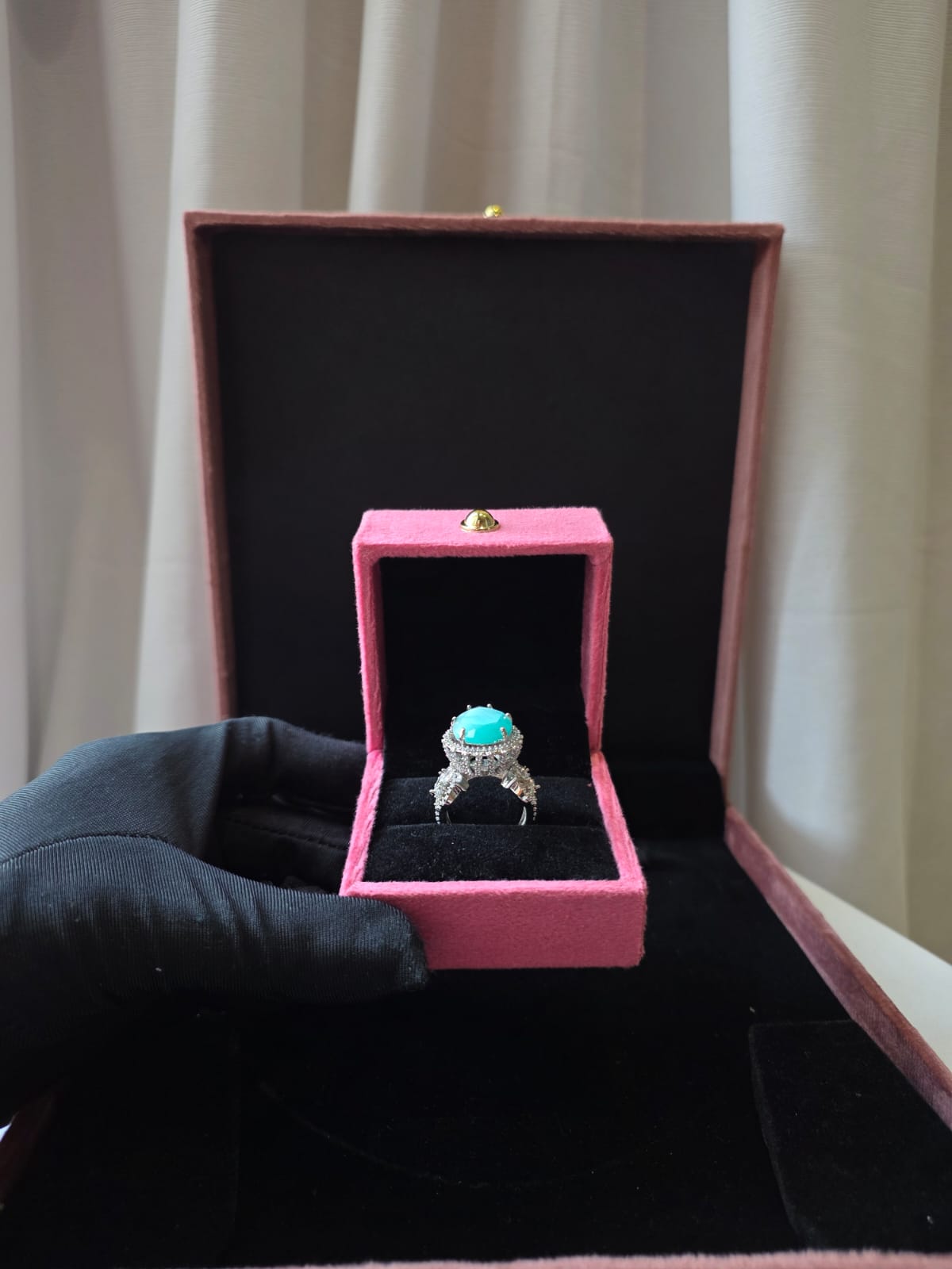 Mint Teardrop Luxe Ring