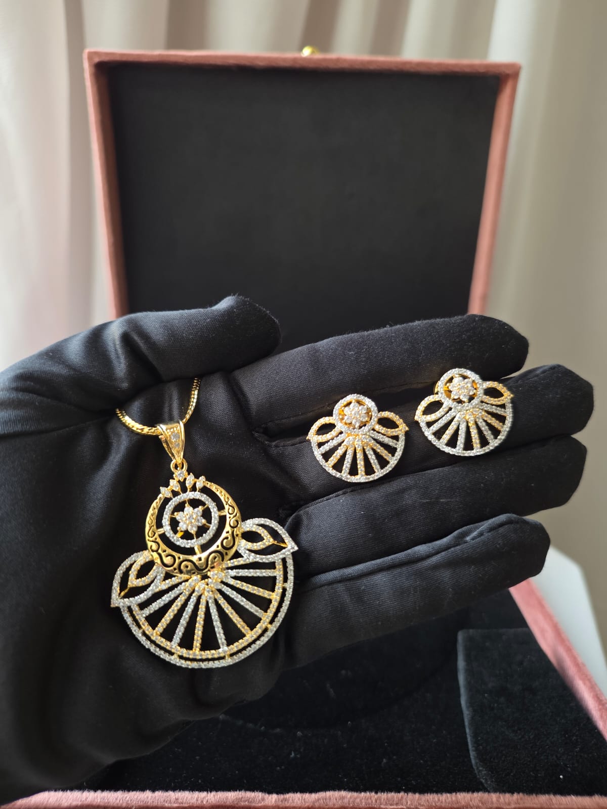 Celestial Fan Pendant Set