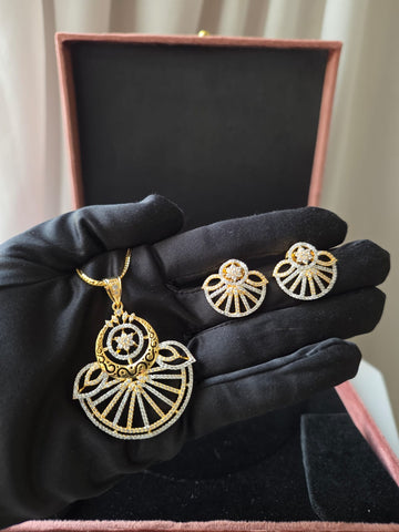 Celestial Fan Pendant Set