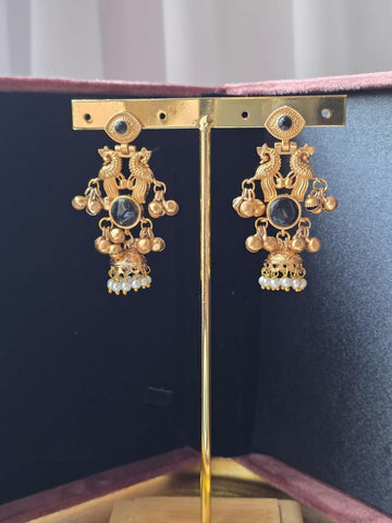 Dragon Pearl Jhumkas black