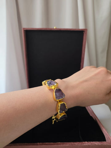lavender Stone Statement Bracelet