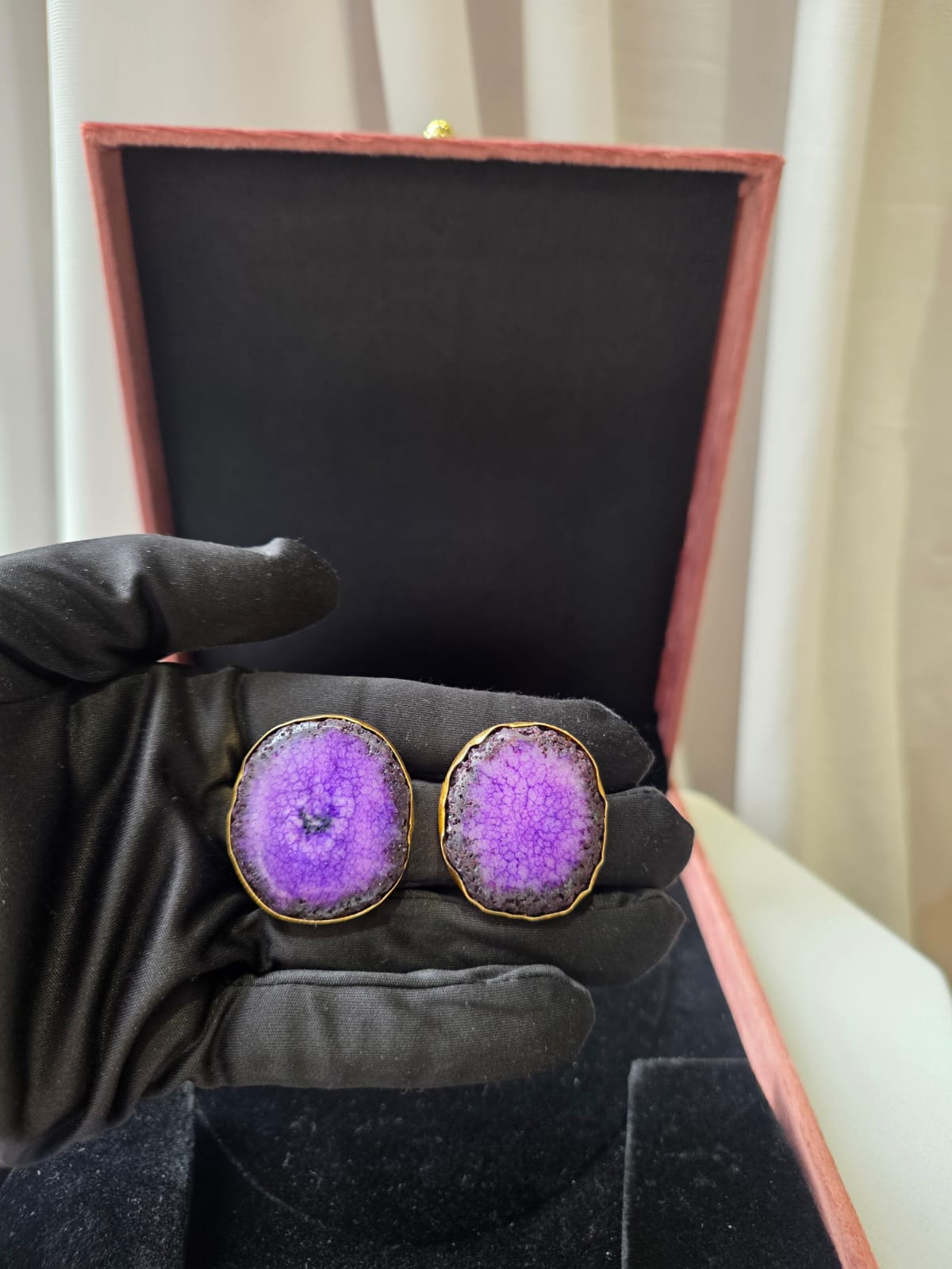 Prism Aura Slice Necklace lavender