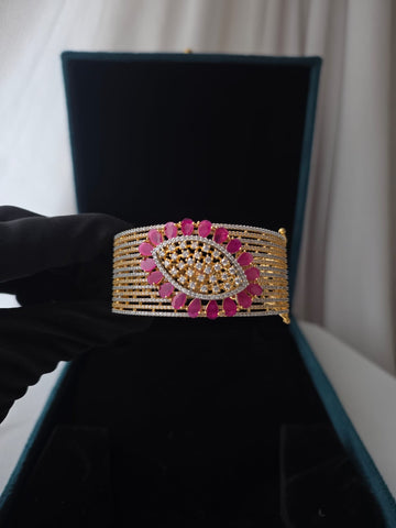Ruby Bloom Designer Statement Bracelet
