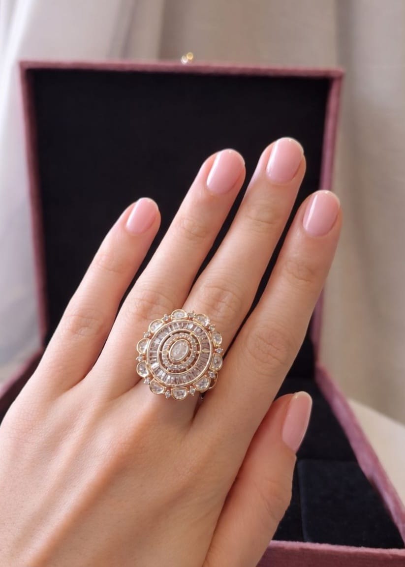 Crystal Halo Luxe Ring