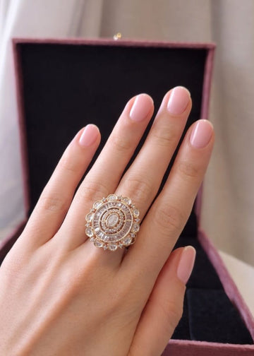 Crystal Halo Luxe Ring