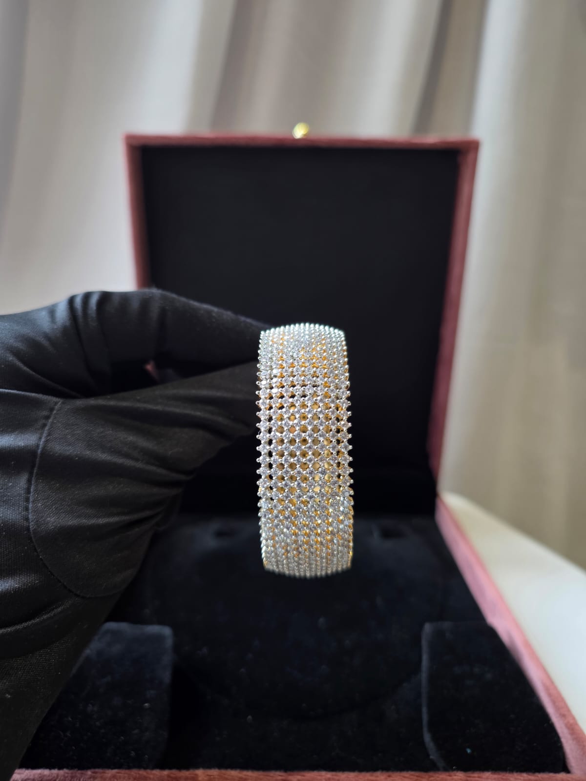 Luxe Mesh Diamond Bangles