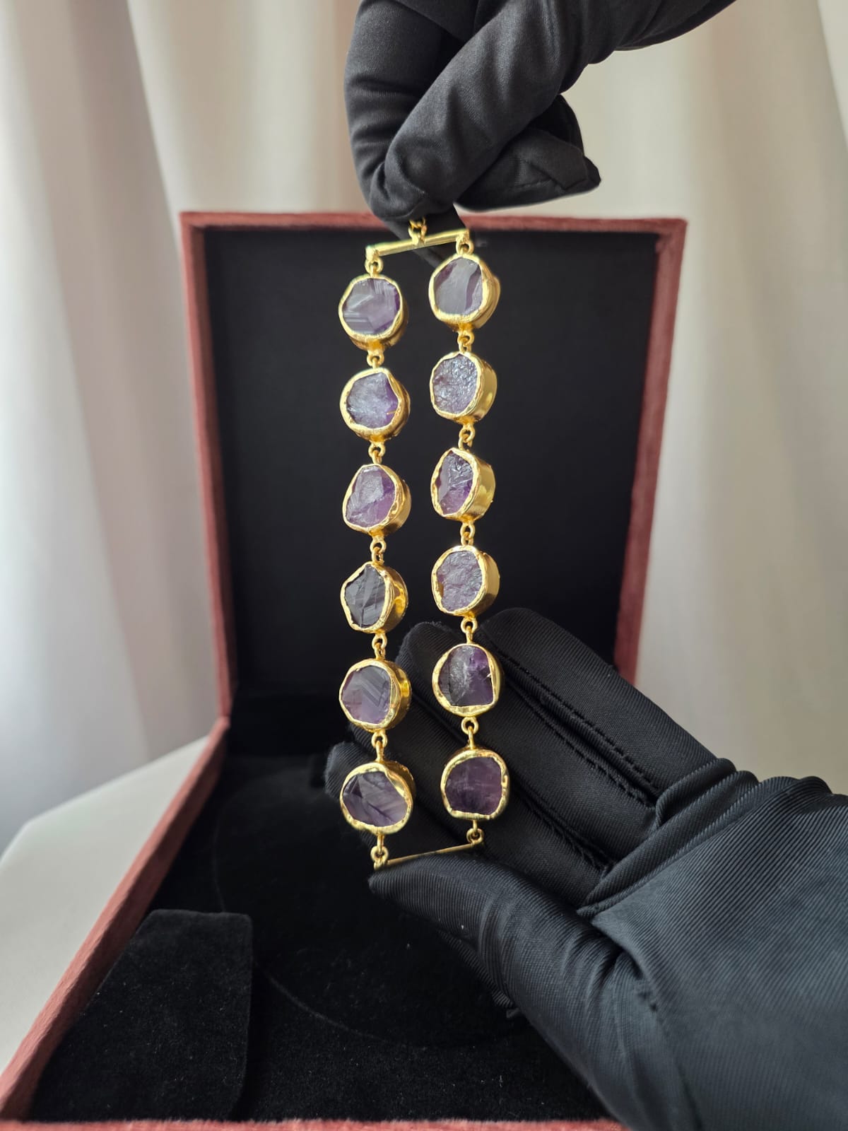 Double Layer lavender Stone Bracelet