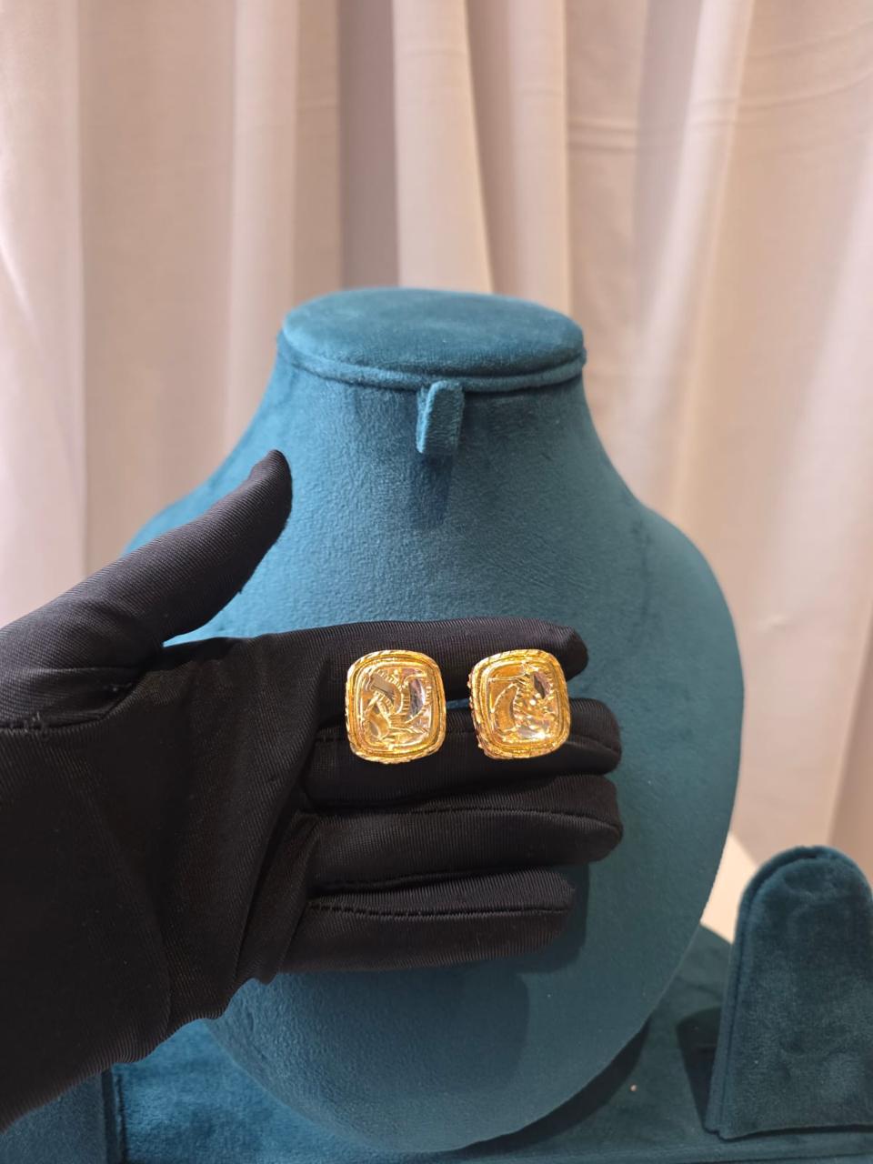 Classic Square Pendant Necklace Set
