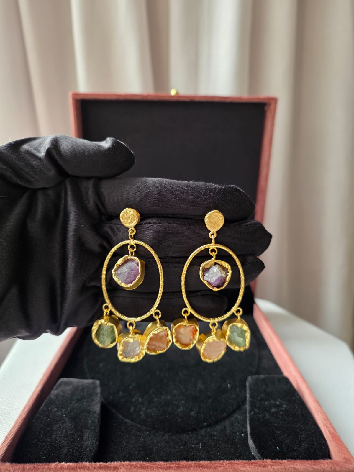 Celestia Oval Charm Earrings
