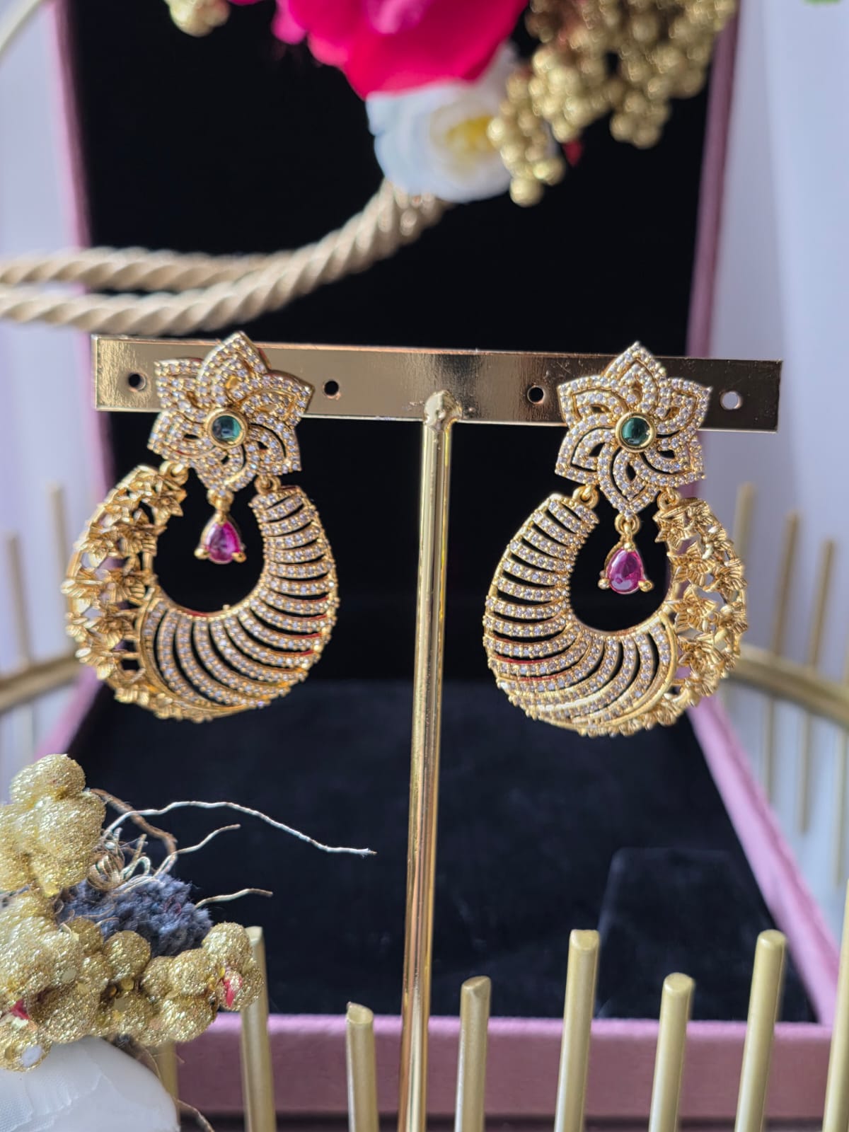 Crescent royale Jhumkas