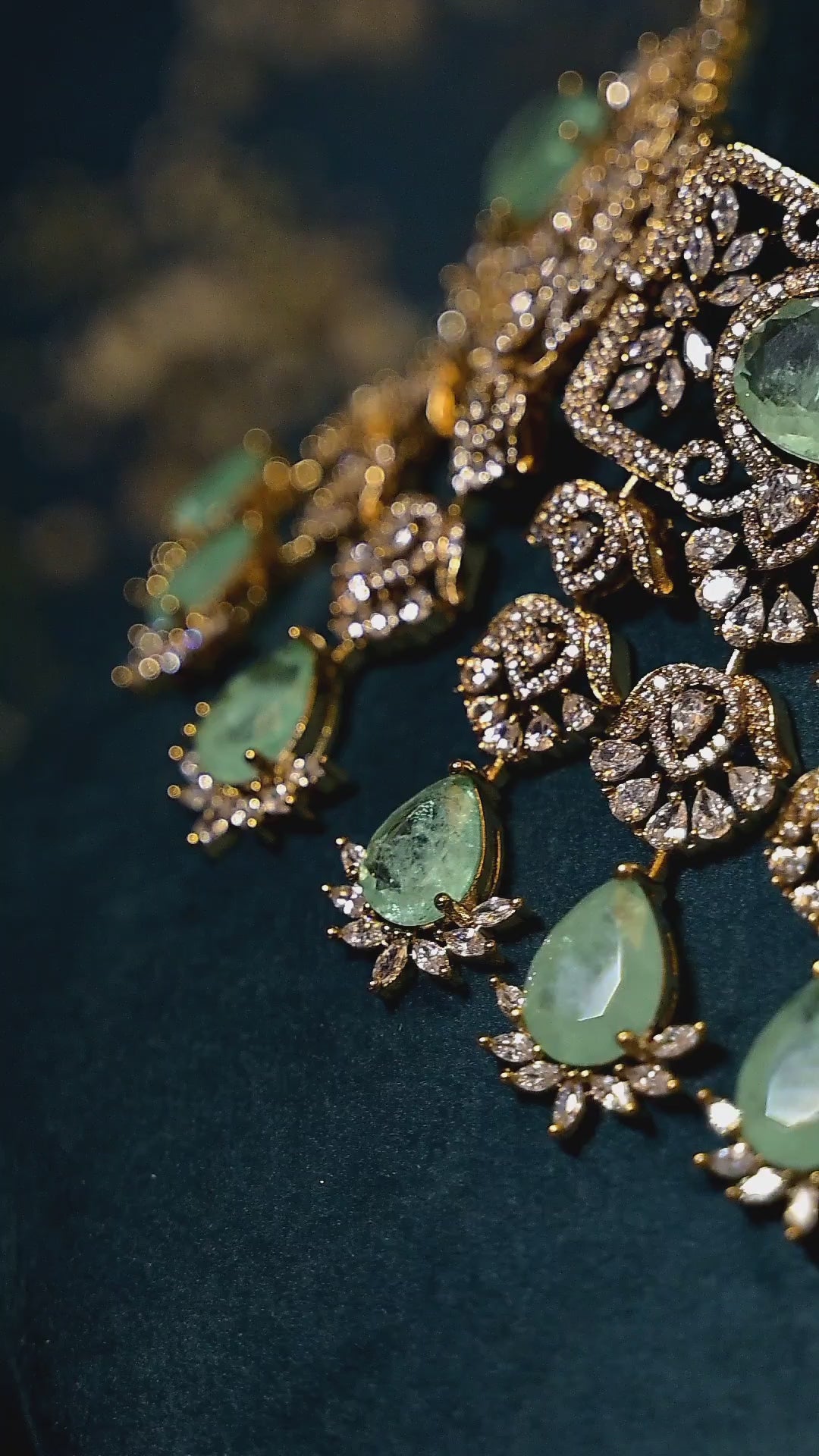 Noor Mahal Mint Drop Choker Set