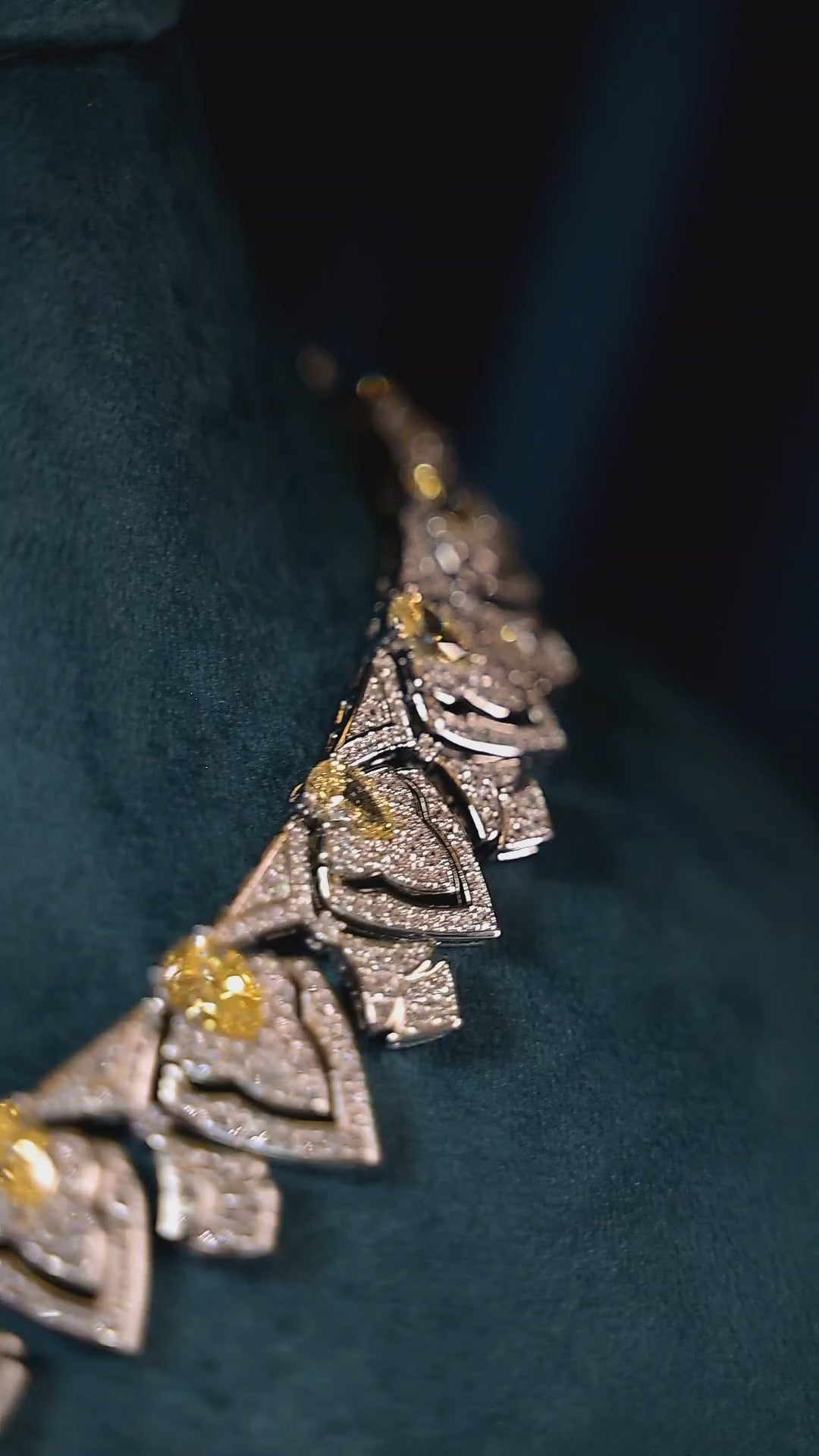 Citrine Geometric Necklace Set