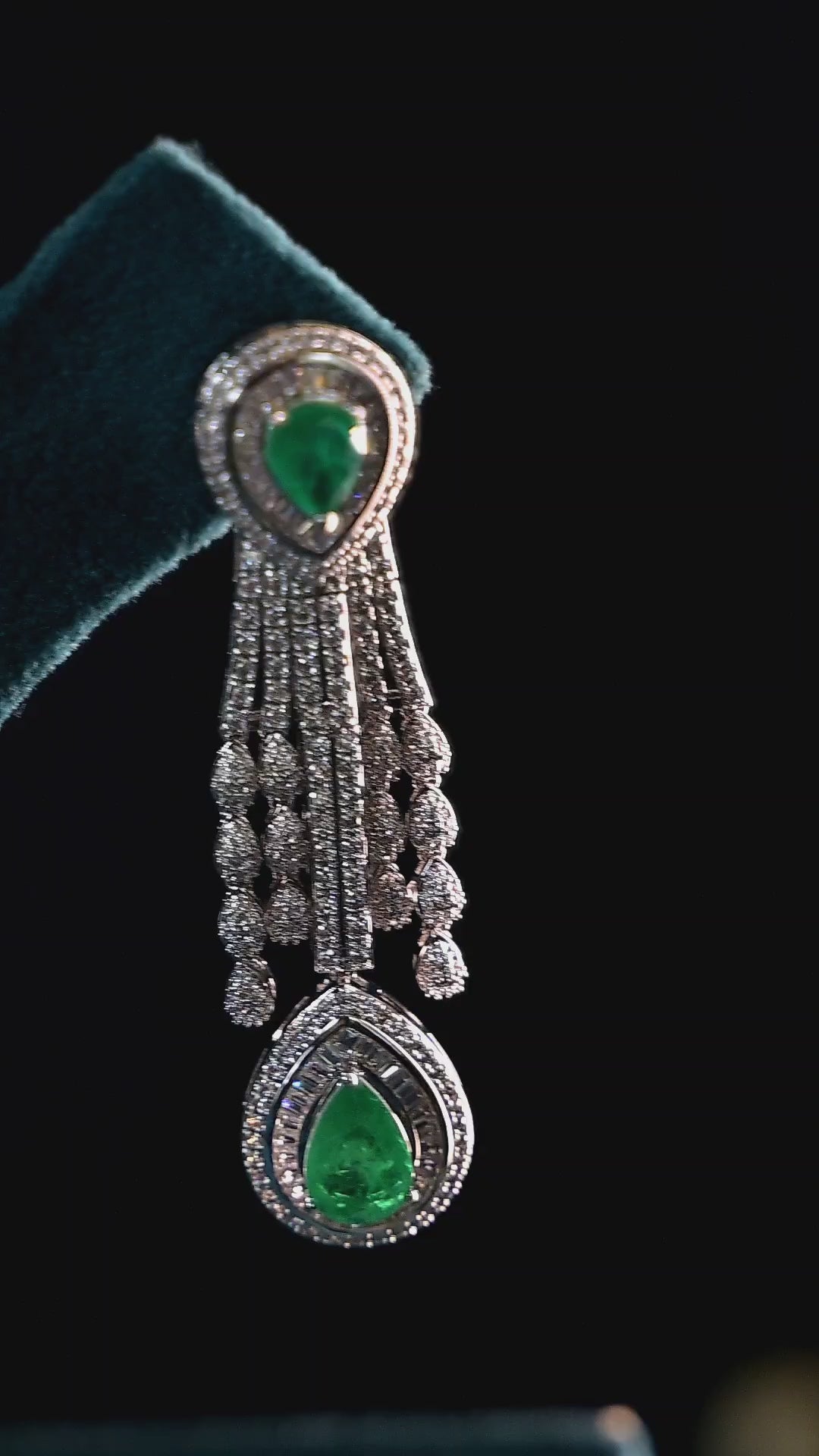Cascade Emerald Teardrop Necklace