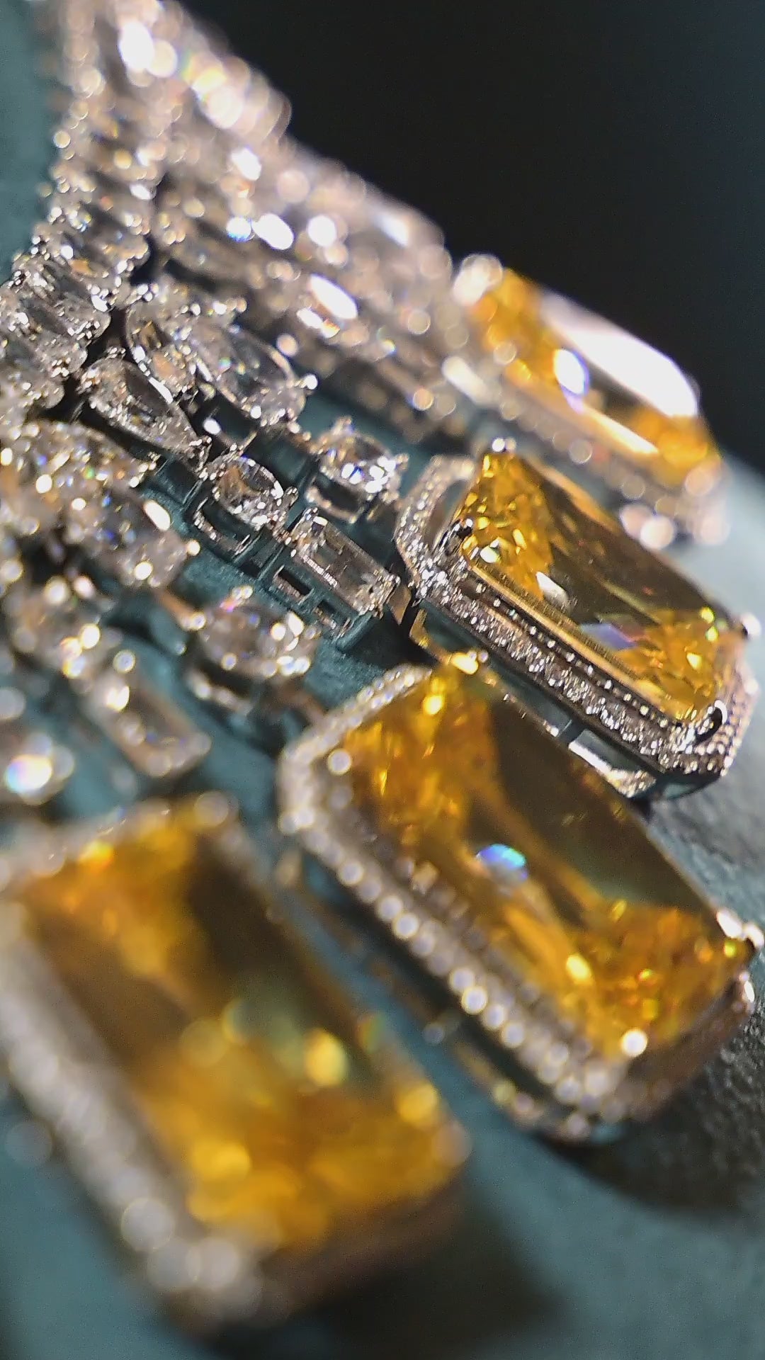 Citrine Masterpiece Statement Necklace Set