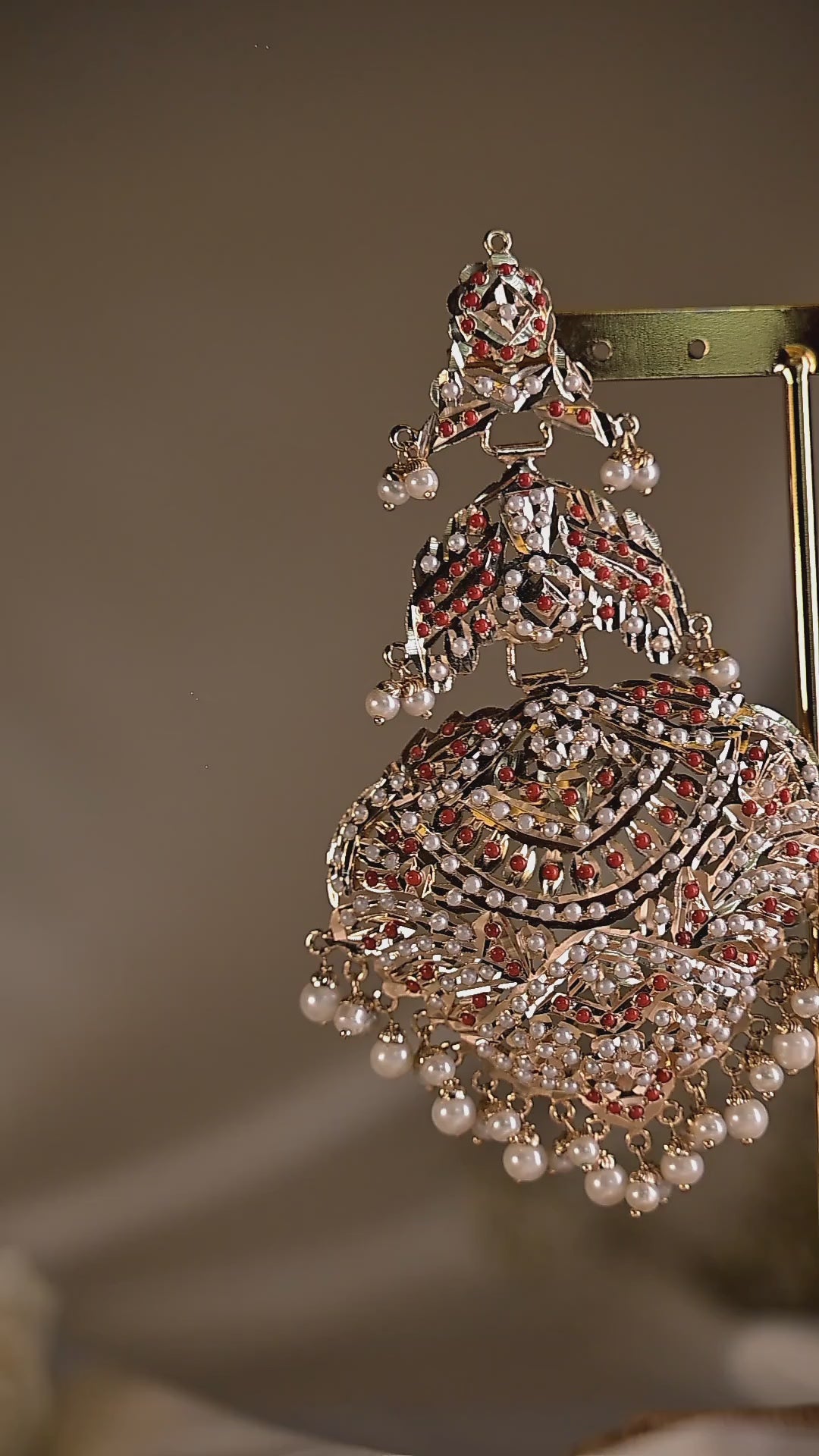 Royal Jadau Orange Earrings