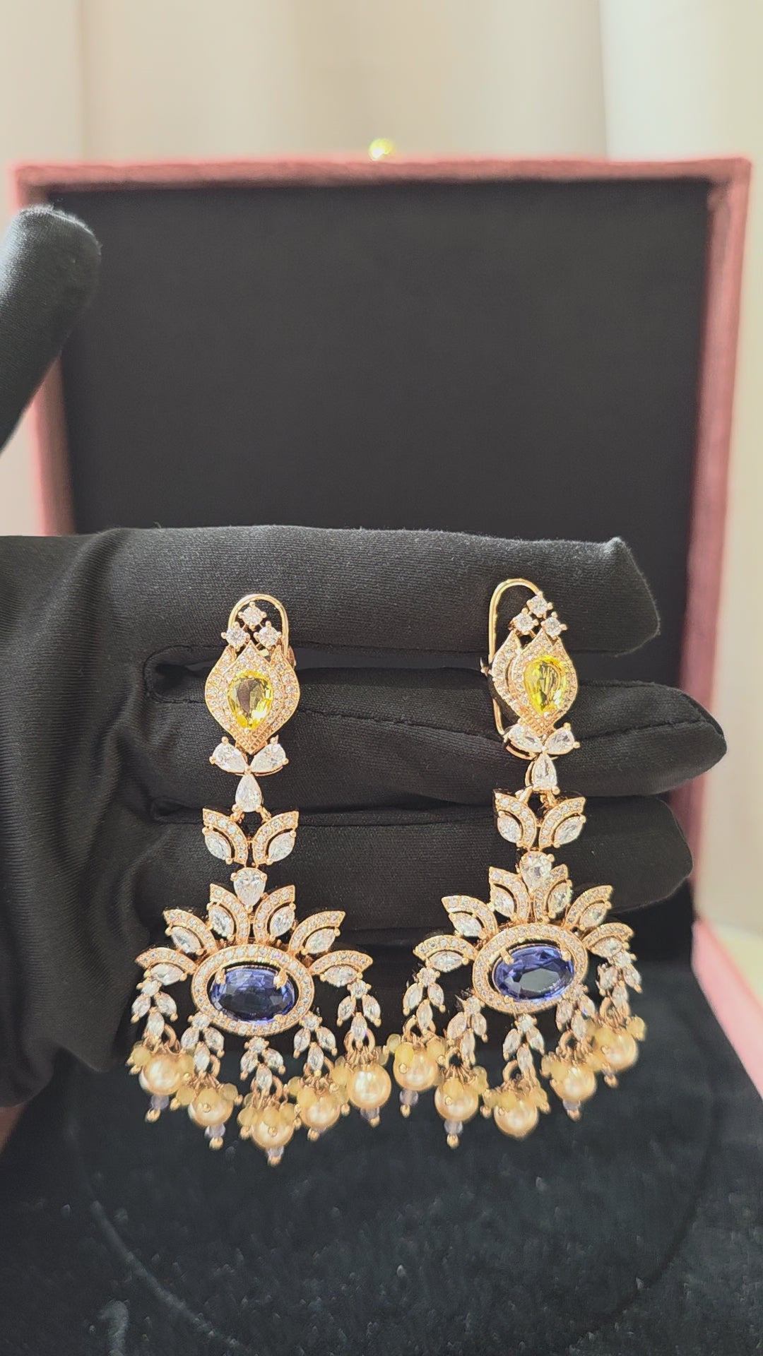 Aurora Amythyst Statement Earrings