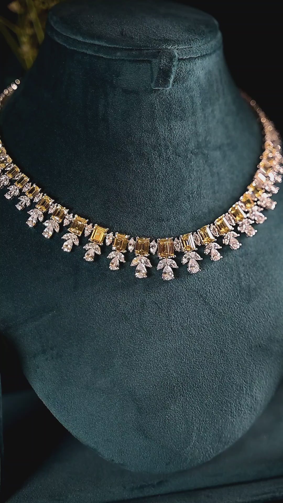 Citrine Drape Necklace Set
