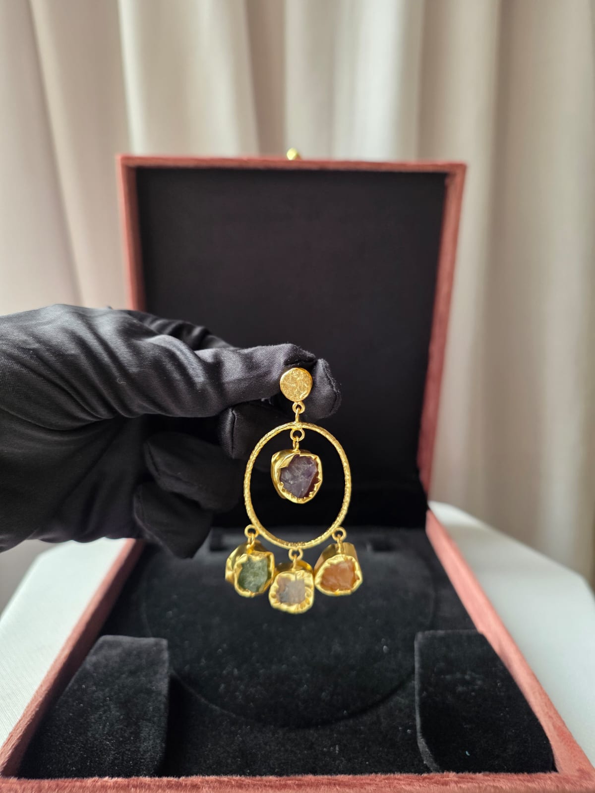 Celestia Oval Charm Earrings