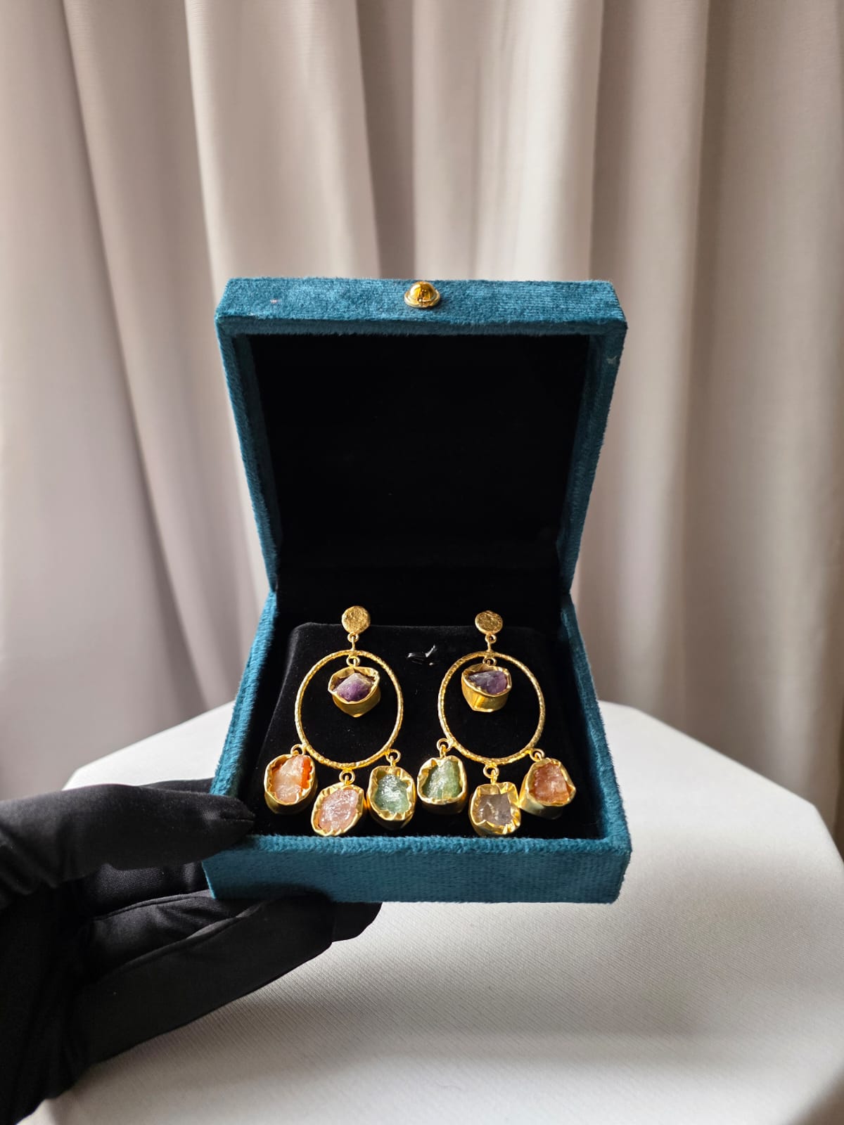 Celestia Oval Charm Earrings