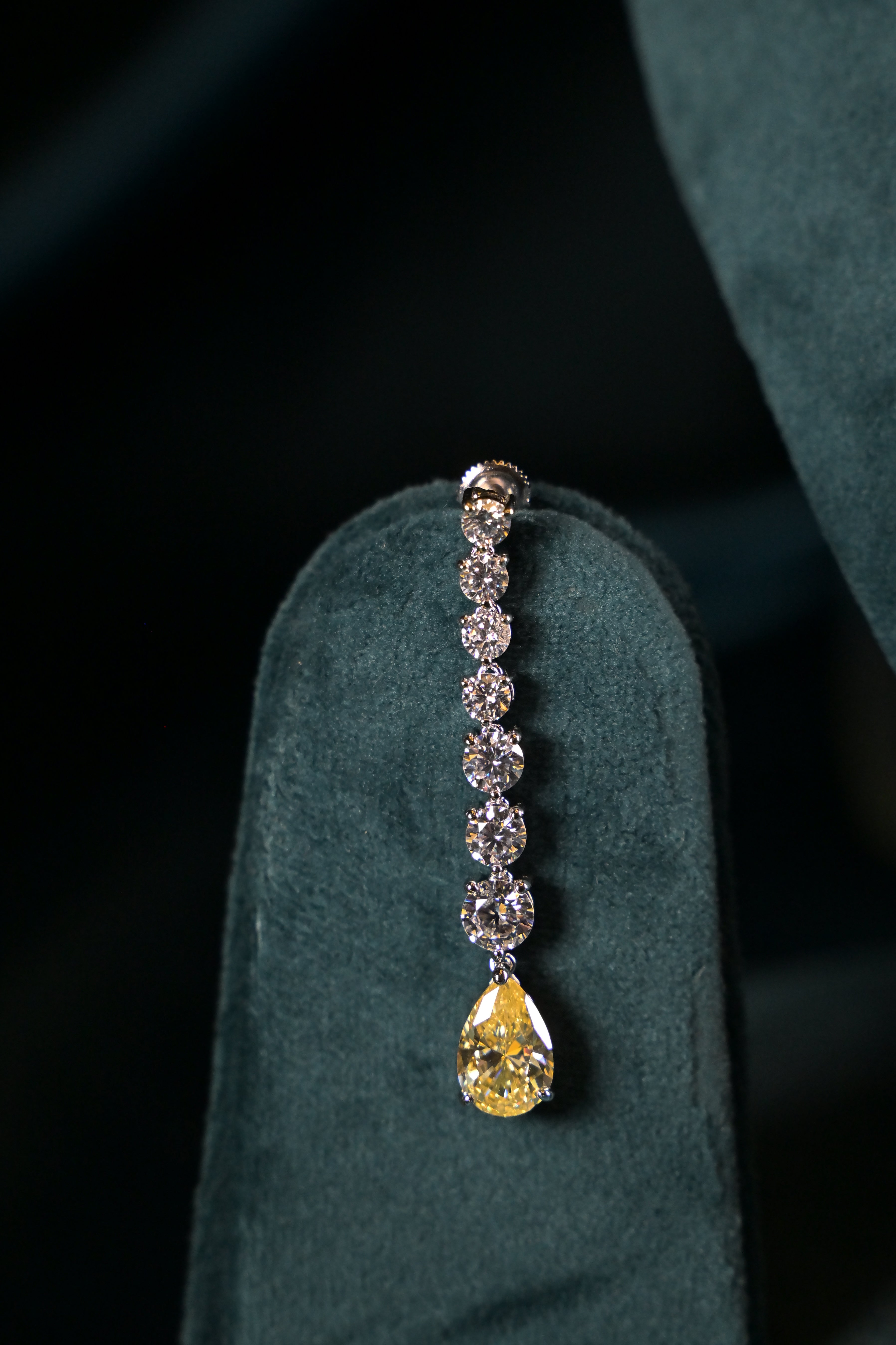 Aurelia Citrine Drop Solitaire Necklace Set