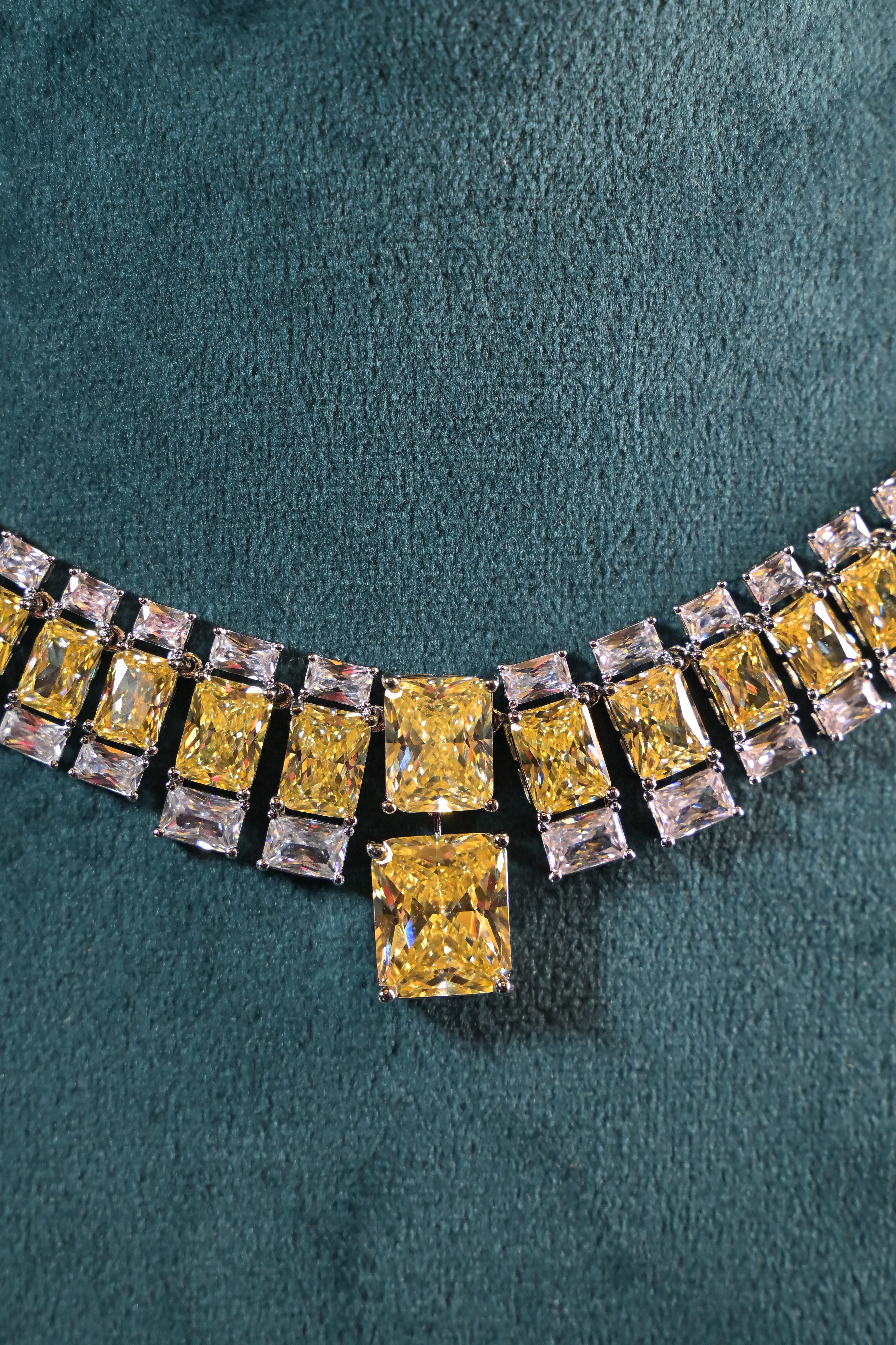 Étoile Tennis  Layer Citrine Necklace Set