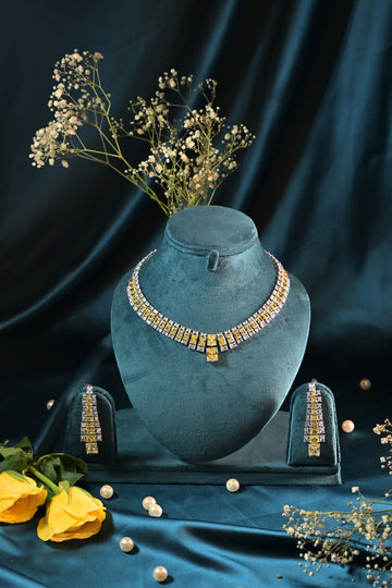 Étoile Tennis  Layer Citrine Necklace Set