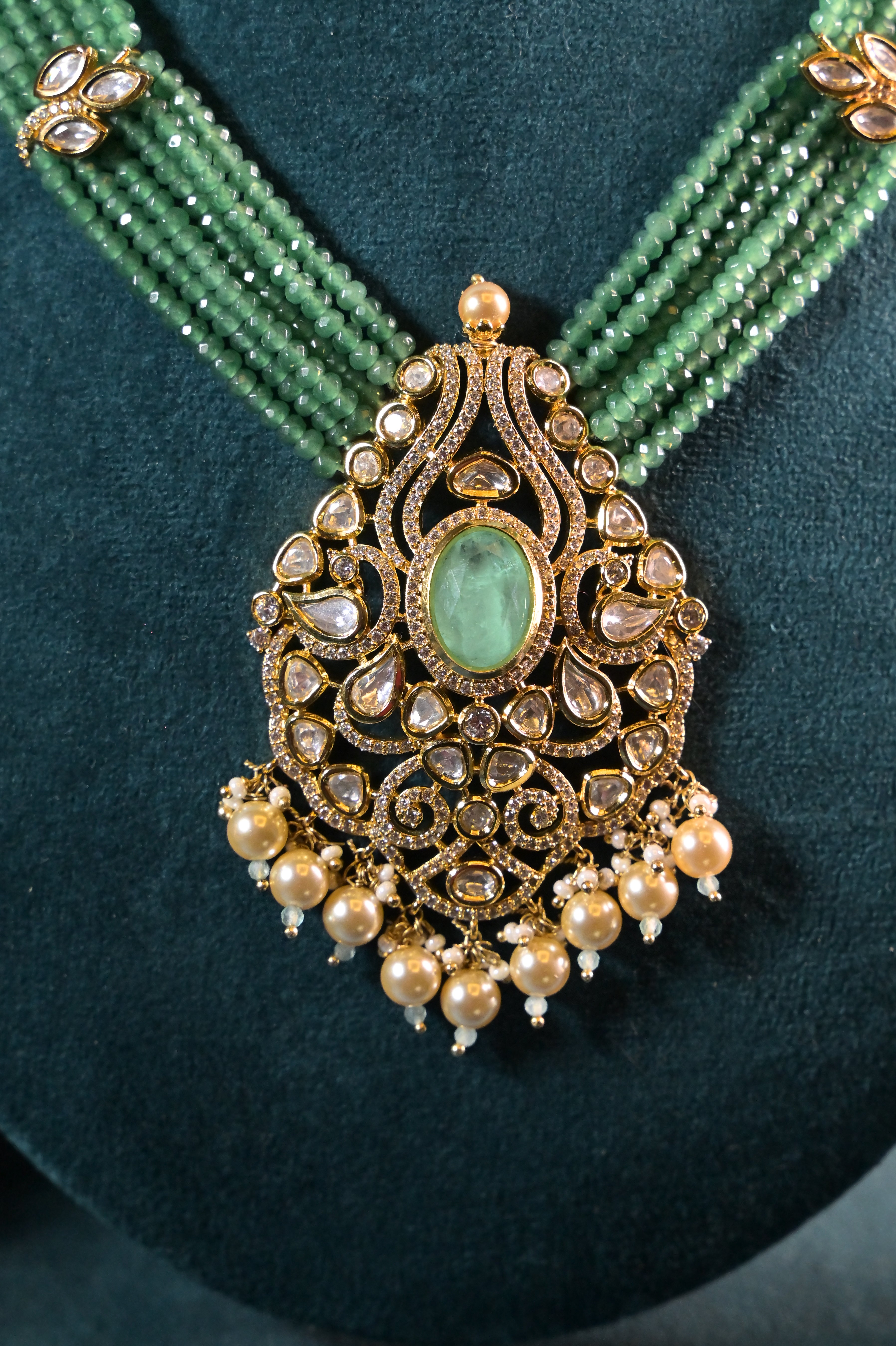 Meher Mint Polki Necklace Set