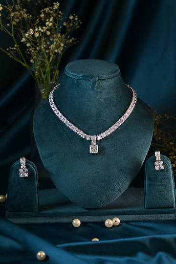 Classic Crystal Drop Necklace Set
