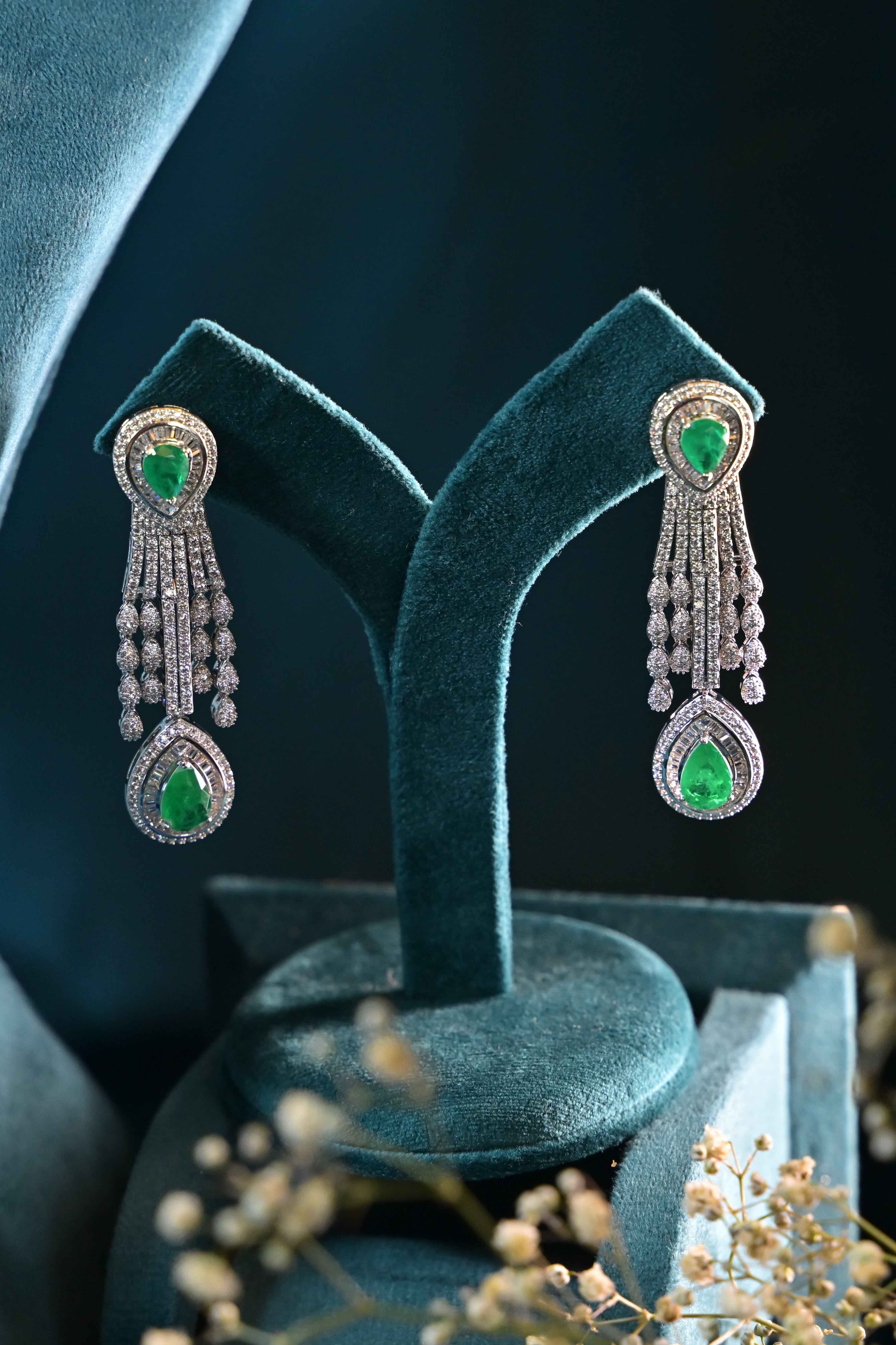 Cascade Emerald Teardrop Necklace