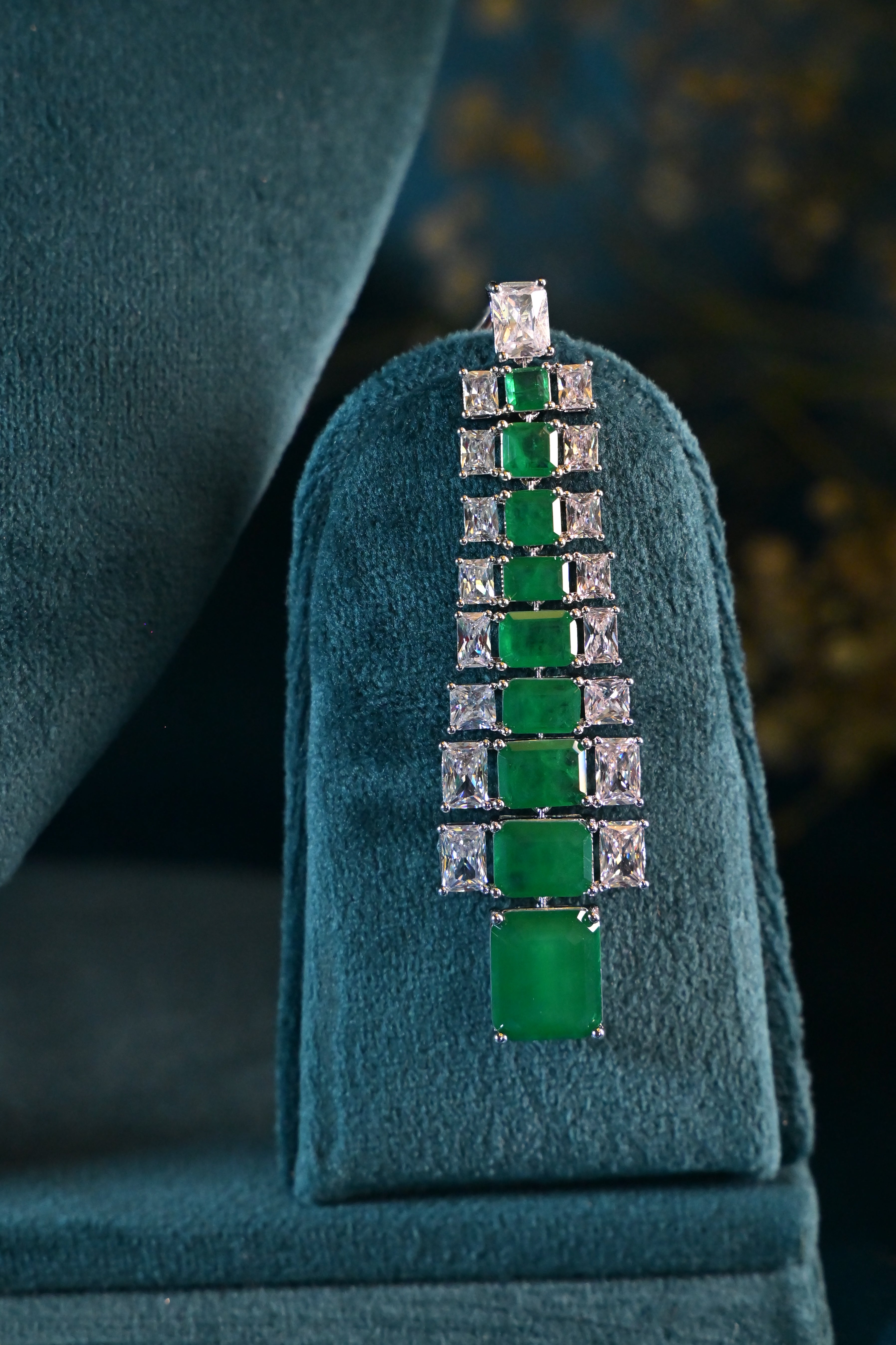 Étoile Tennis  Layer Emerald Necklace Set