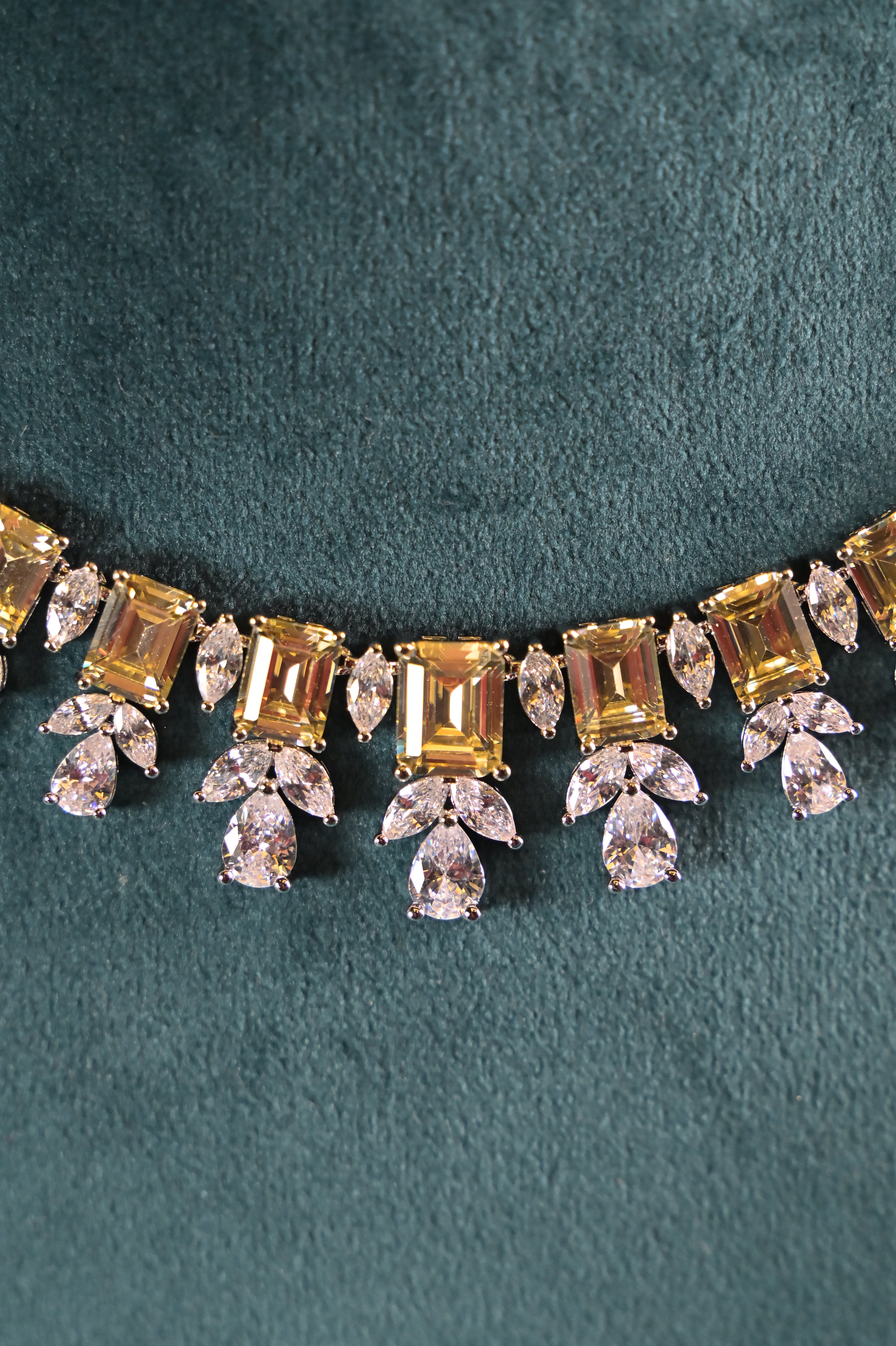 Citrine Drape Necklace Set