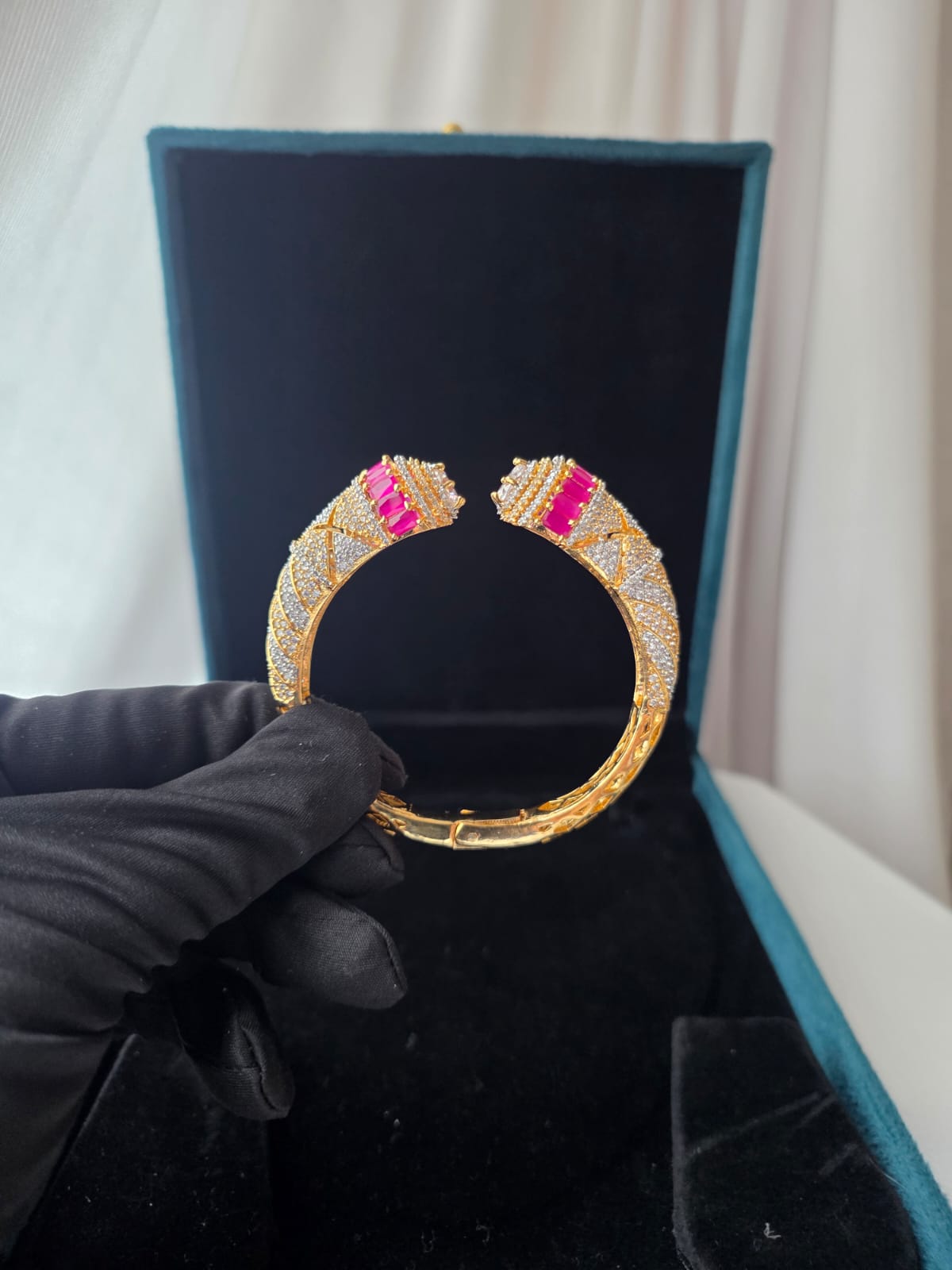 Ruby Crown Openable Statement Kada
