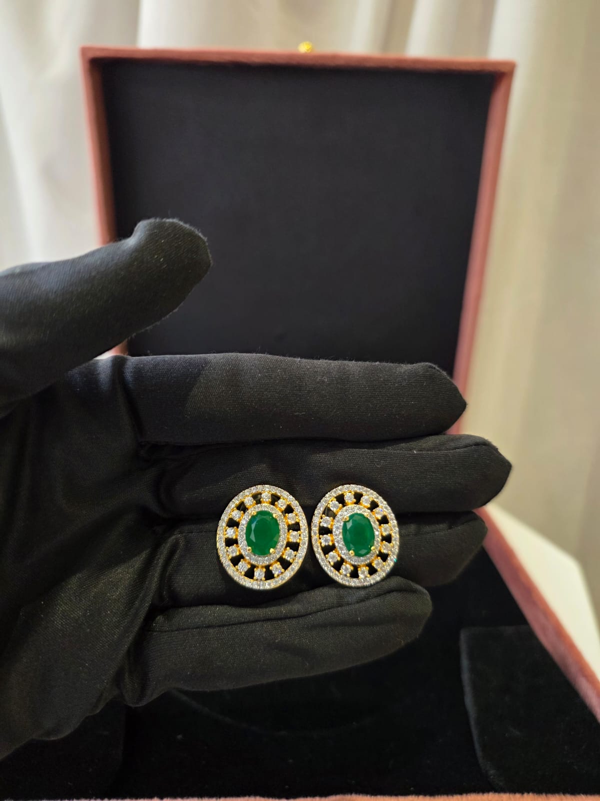 Emerald Ganesha Pendant Set