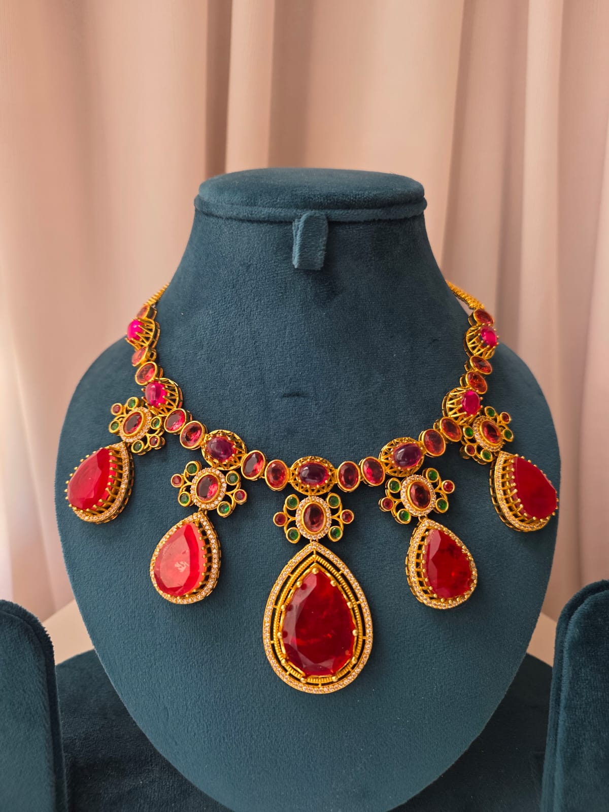 Ruby Sabyas Heritage Necklace Set