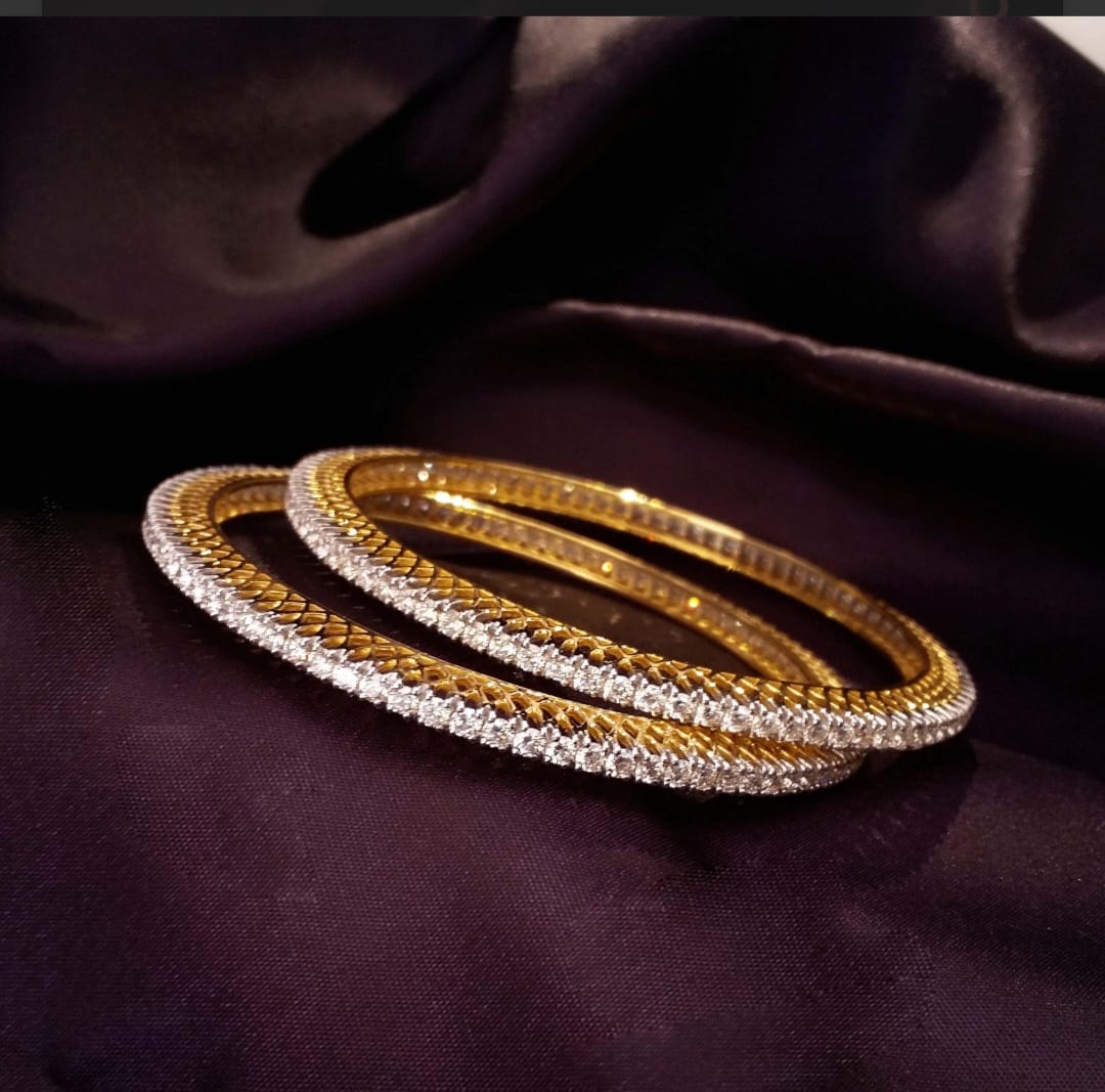 Aurelia Diamond Bangle Pair Set