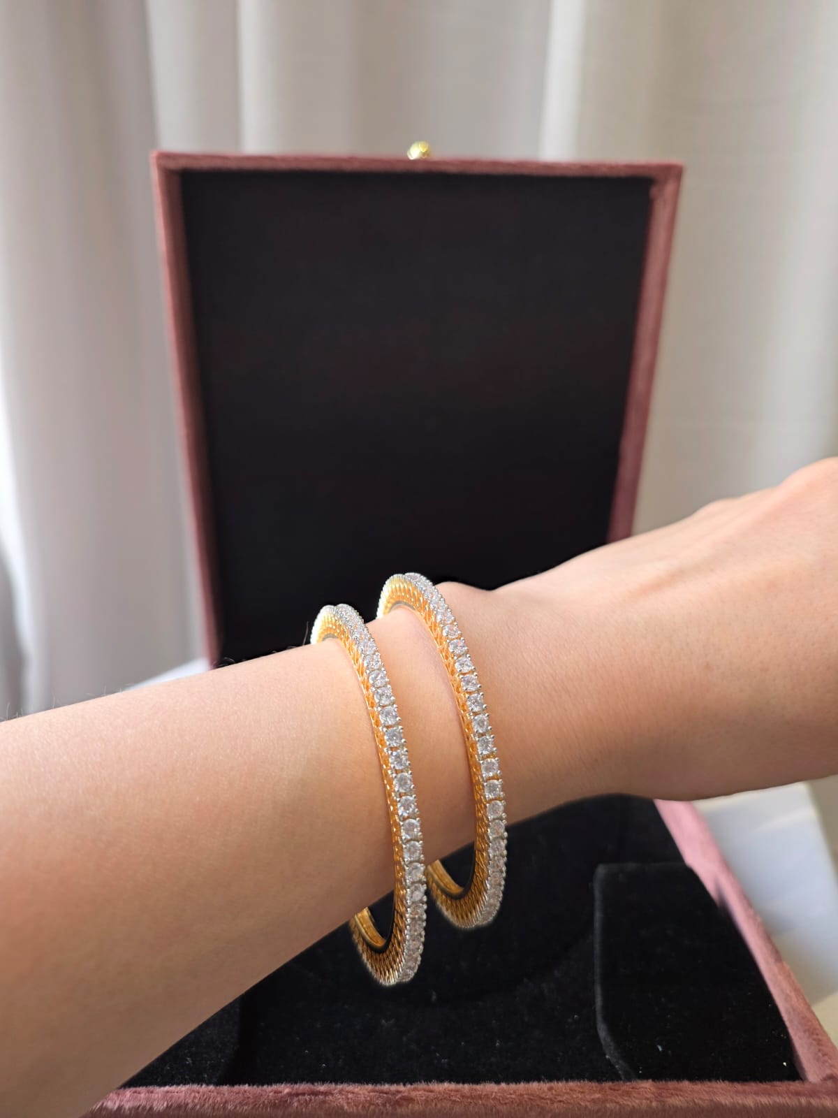 Aurelia Diamond Bangle Pair Set