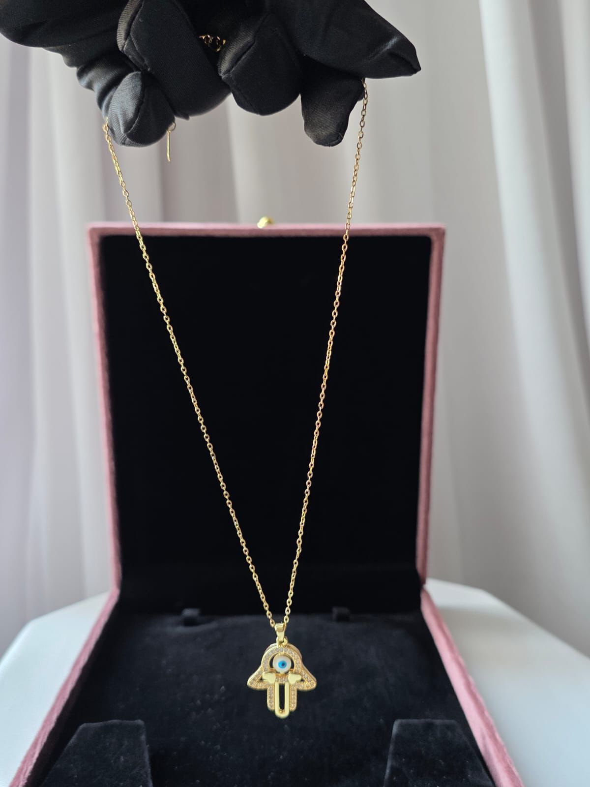Golden evil eye Pendant Chain