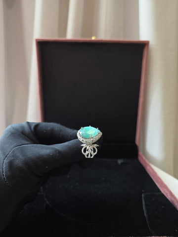 Mint Teardrop Luxe Ring